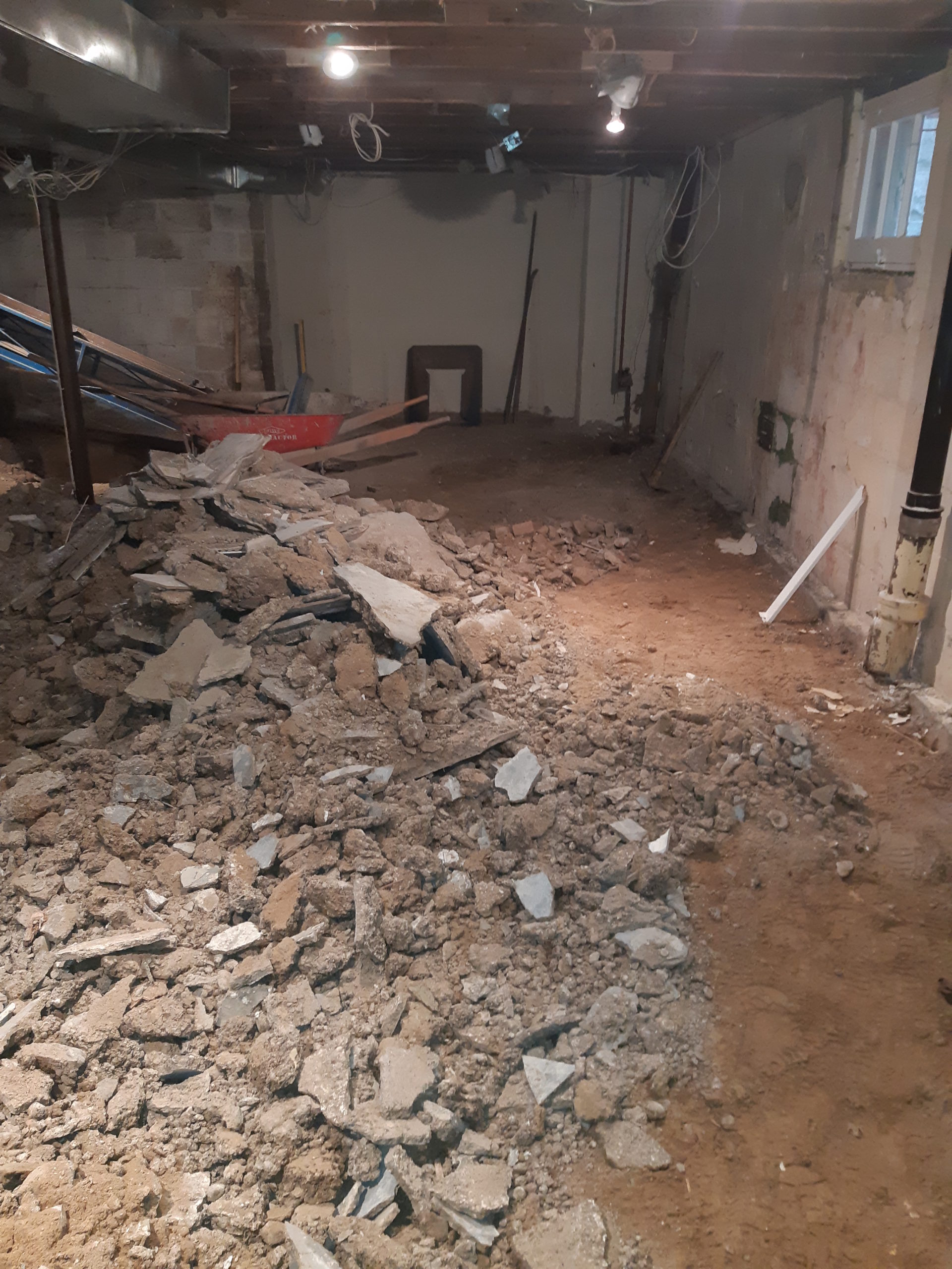 Basement underpinning project — Willingdon Blvd, Toronto