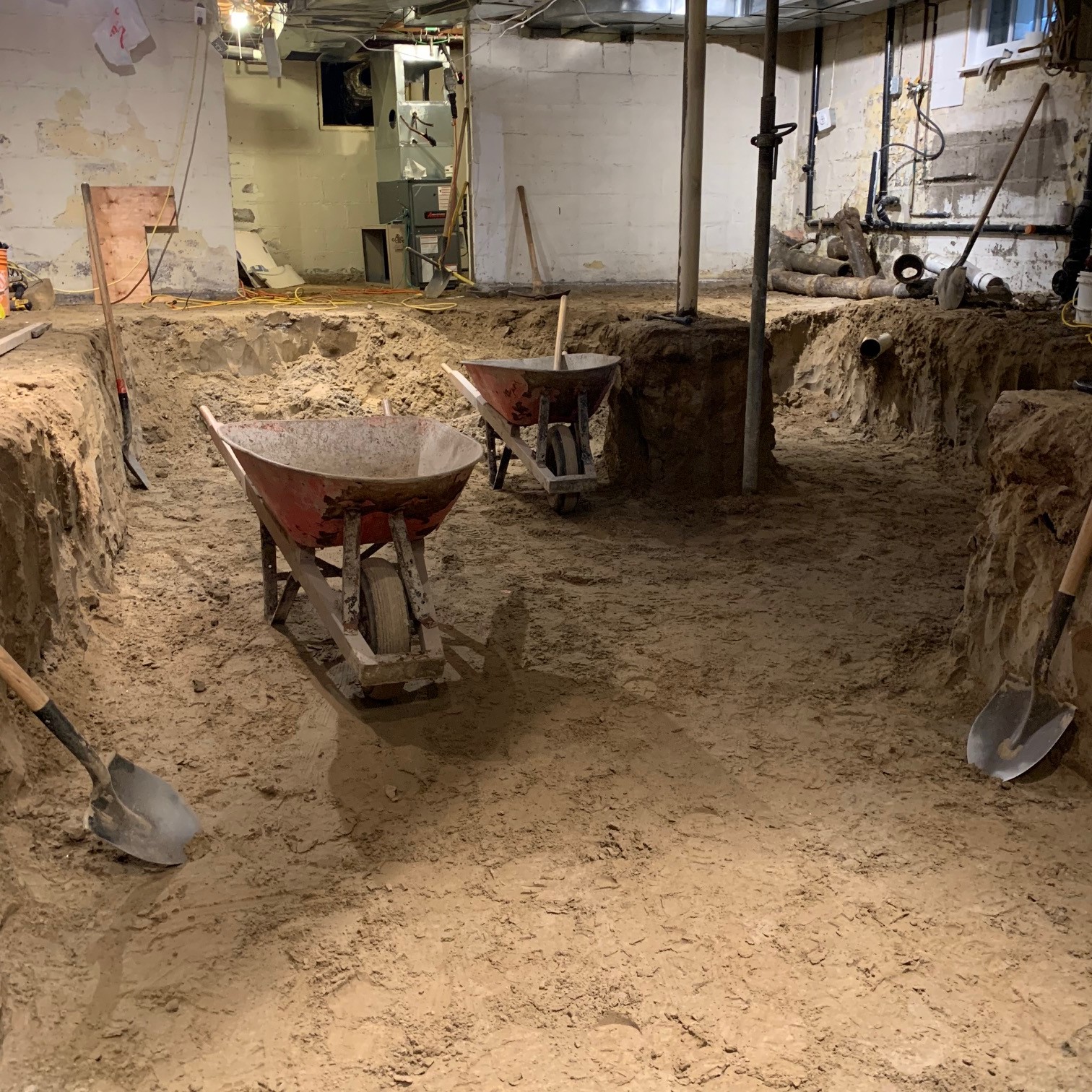 Basement underpinning — Willingdon Blvd, Toronto