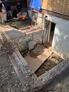 Basement underpinning before — Walmer Ave, Toronto