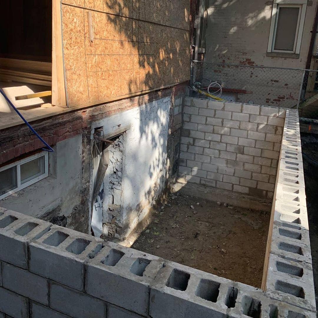 Basement underpinning — Walmer Ave, Toronto