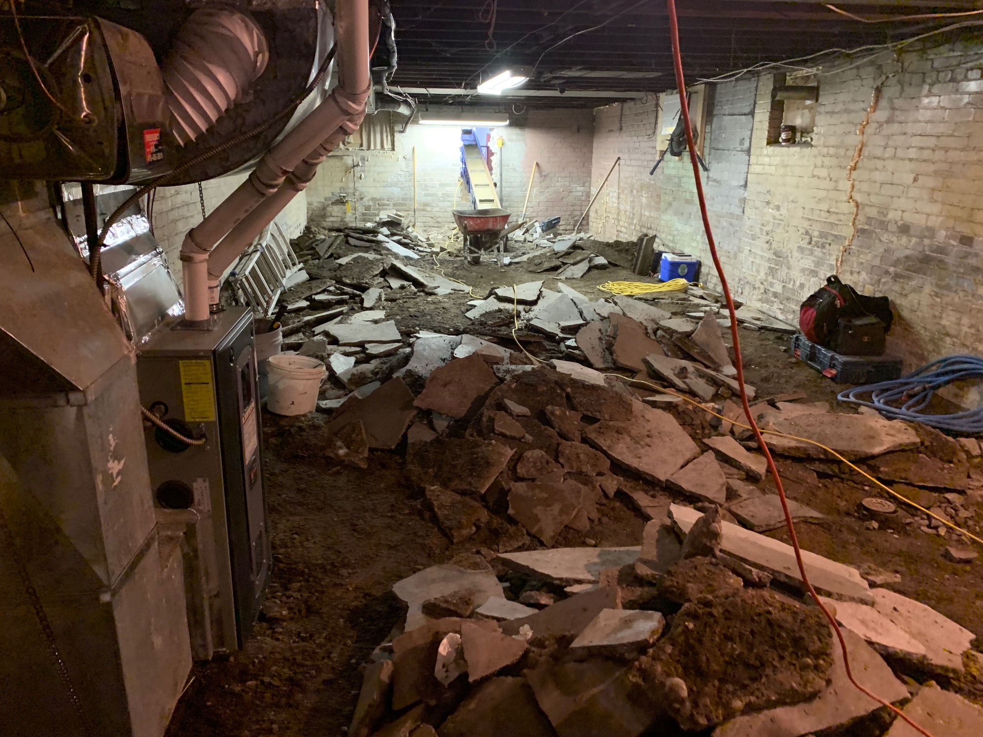 Basement underpinning — Richard Ave, Toronto