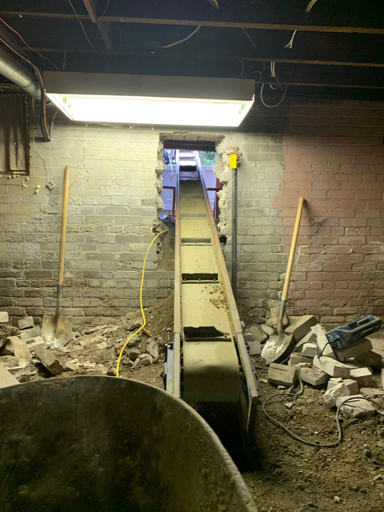 Basement underpinning project — Richard Ave, Toronto