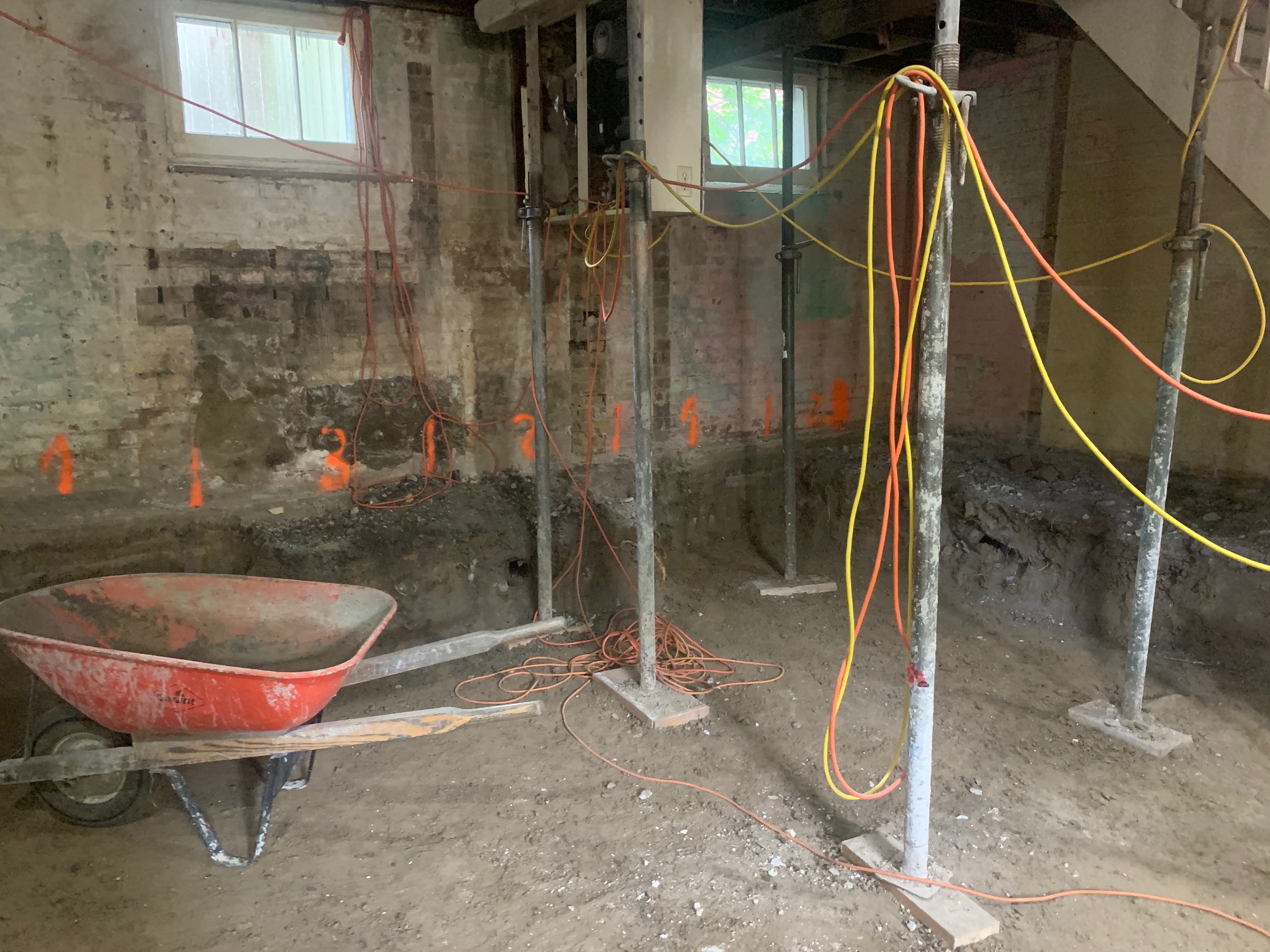 Basement underpinning — Golfdale Rd, Toronto