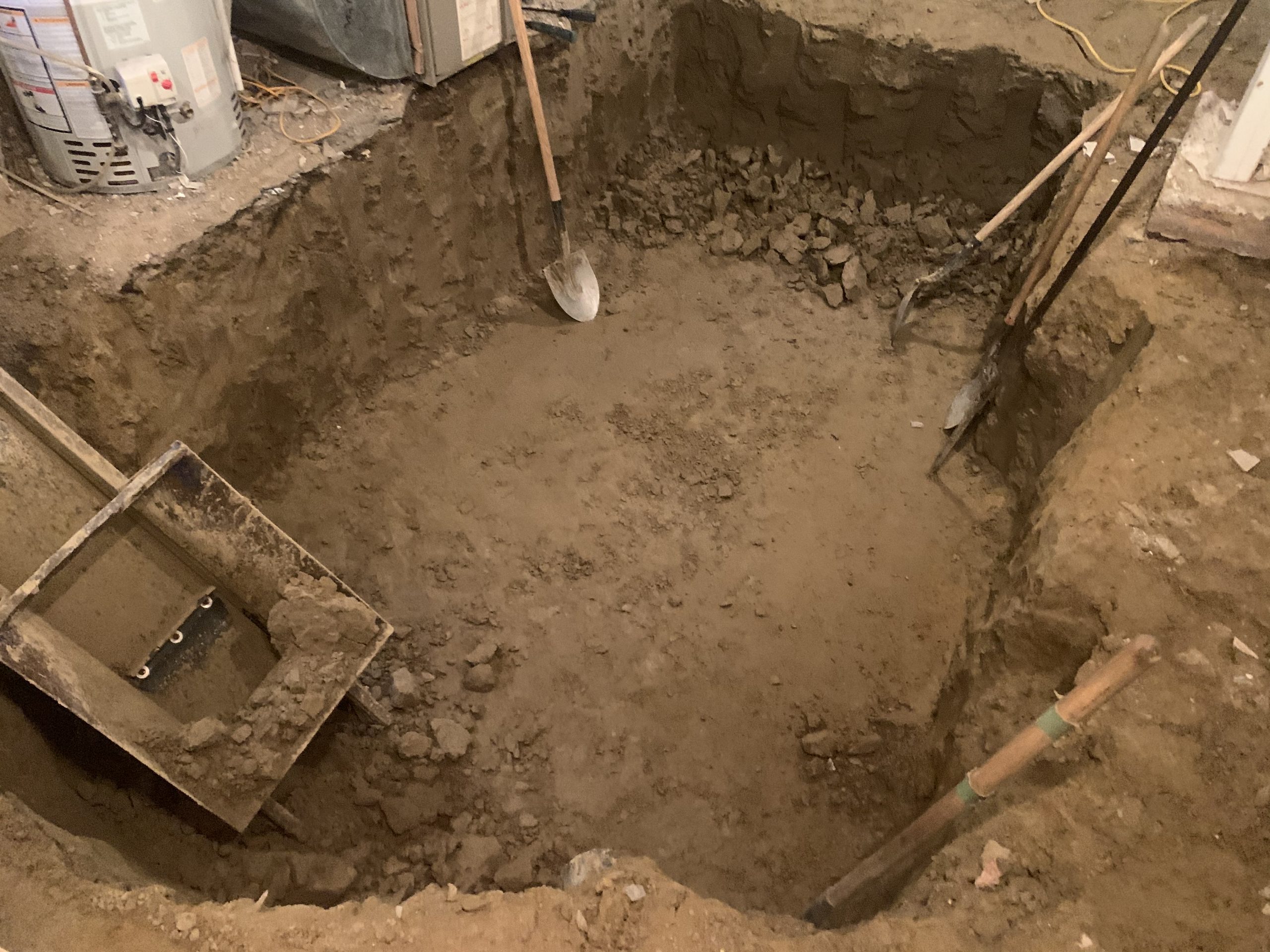 Basement underpinning project — Osler St, Toronto