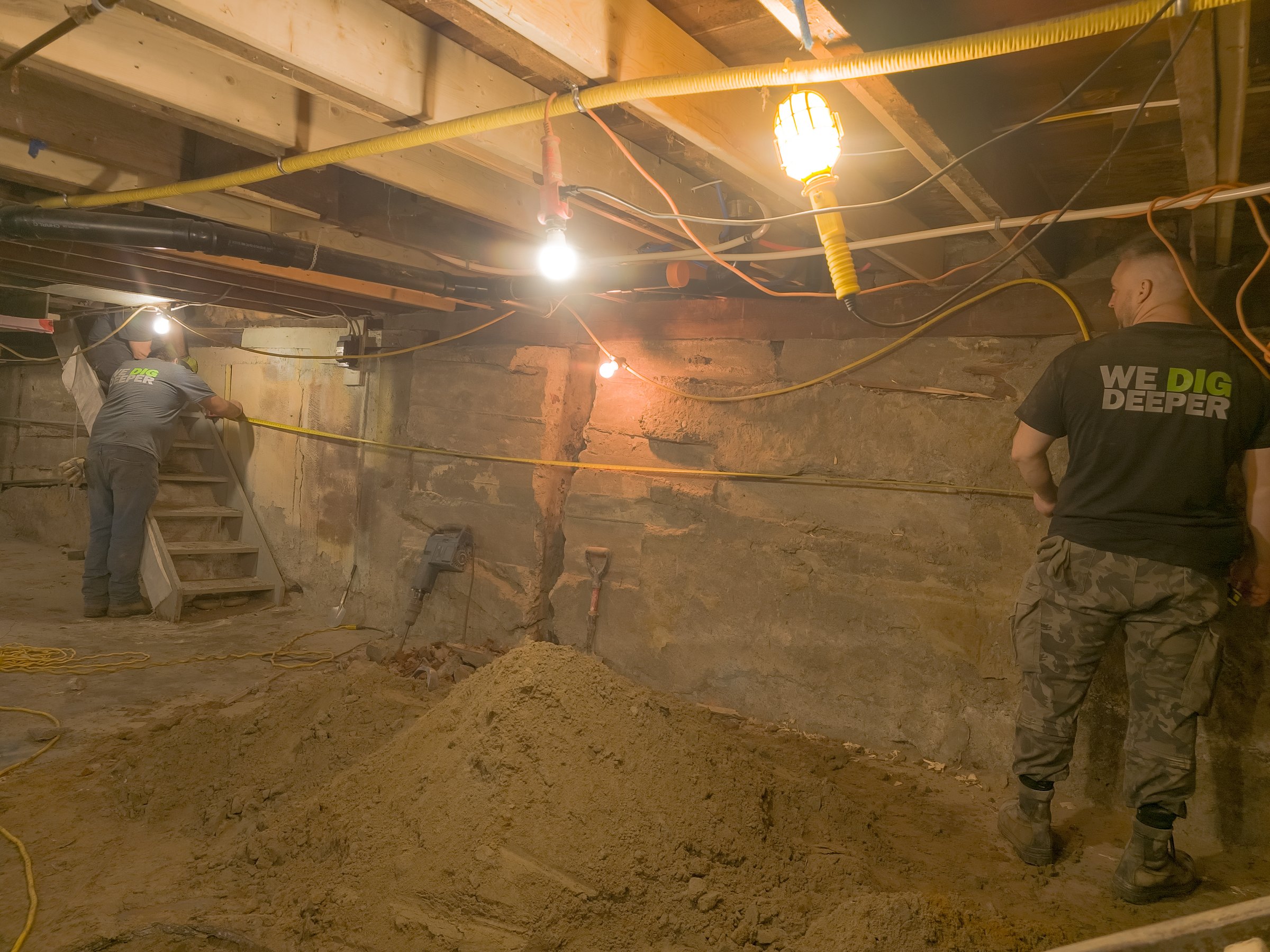 Basement underpinning — Dufferin Grove, Toronto