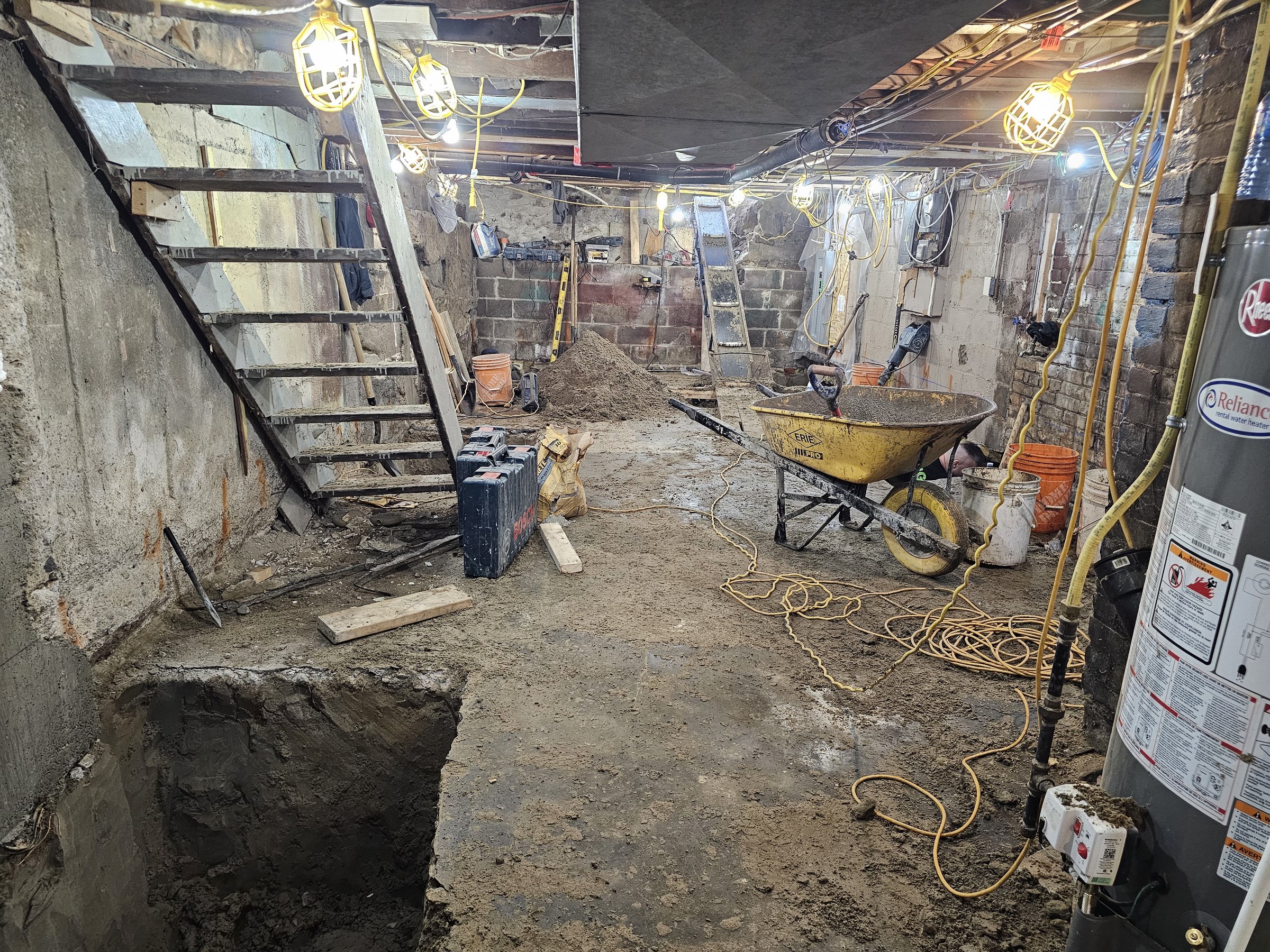 Basement underpinning — Dufferin Grove, Toronto
