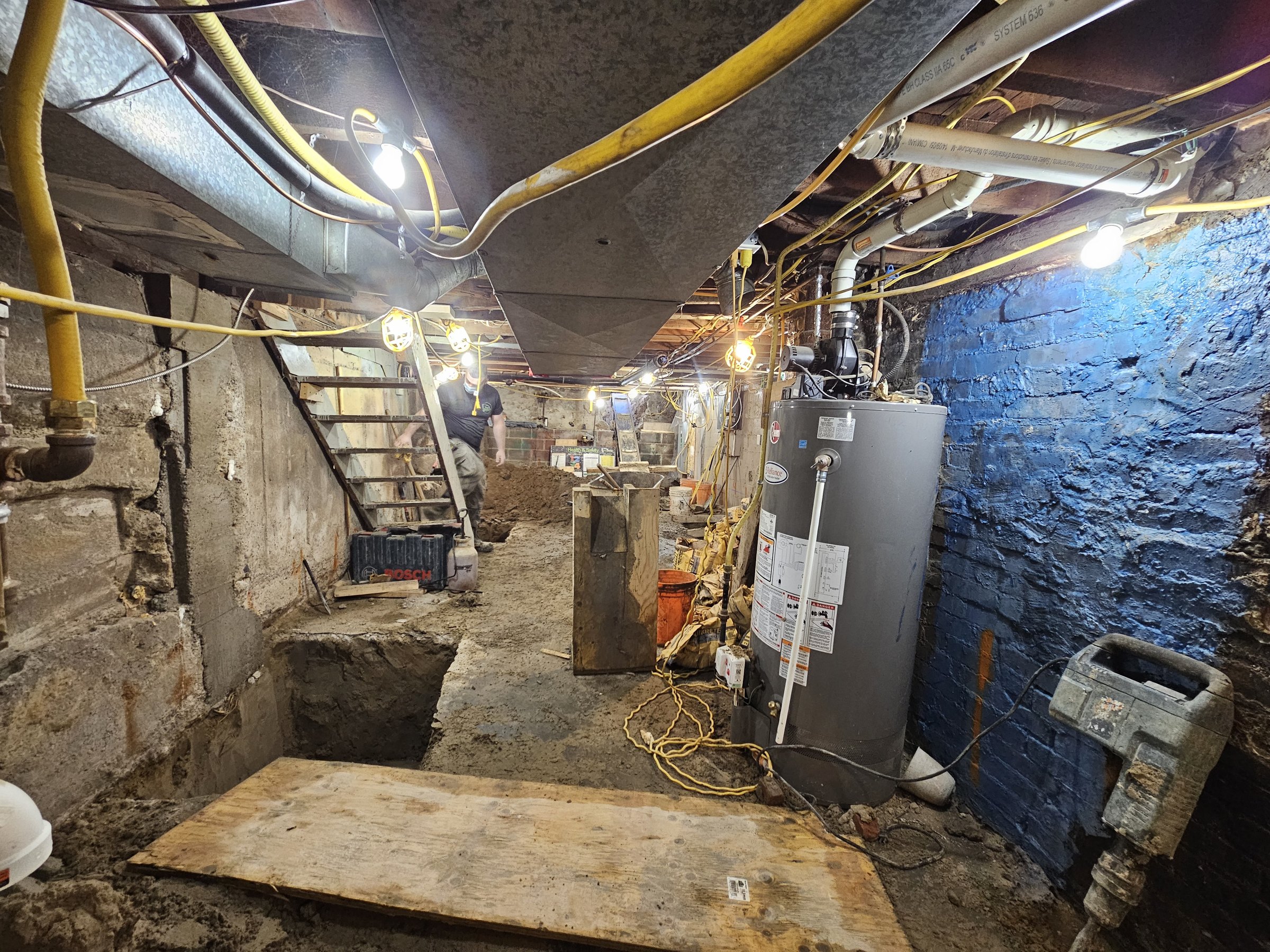 Basement underpinning — Dufferin Grove, Toronto