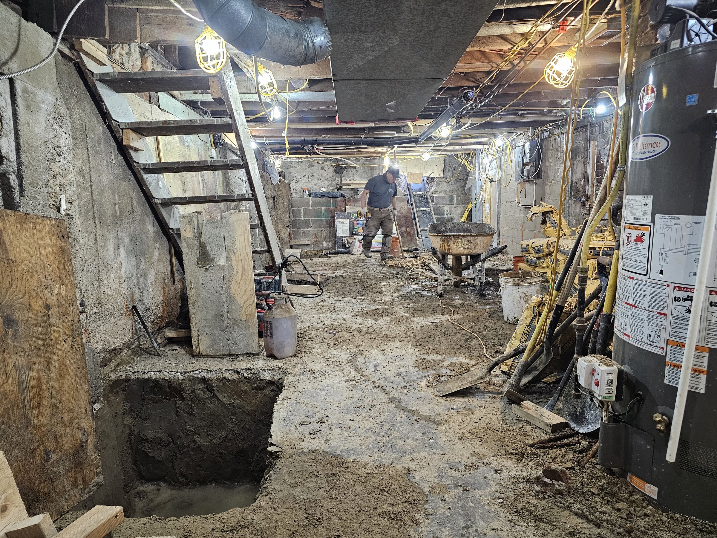 Basement underpinning — Dufferin Grove, Toronto