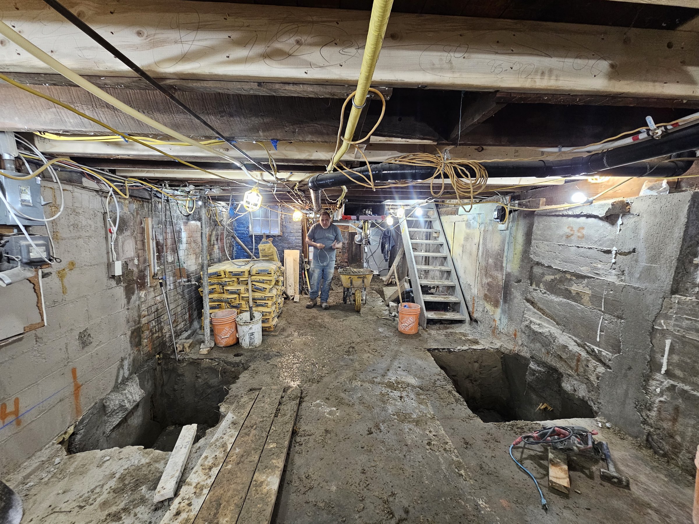 Basement underpinning — Dufferin Grove, Toronto