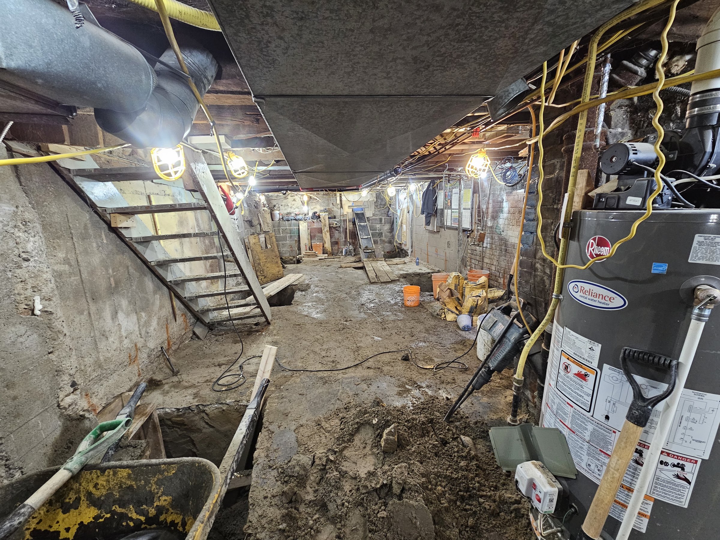 Basement underpinning — Dufferin Grove, Toronto