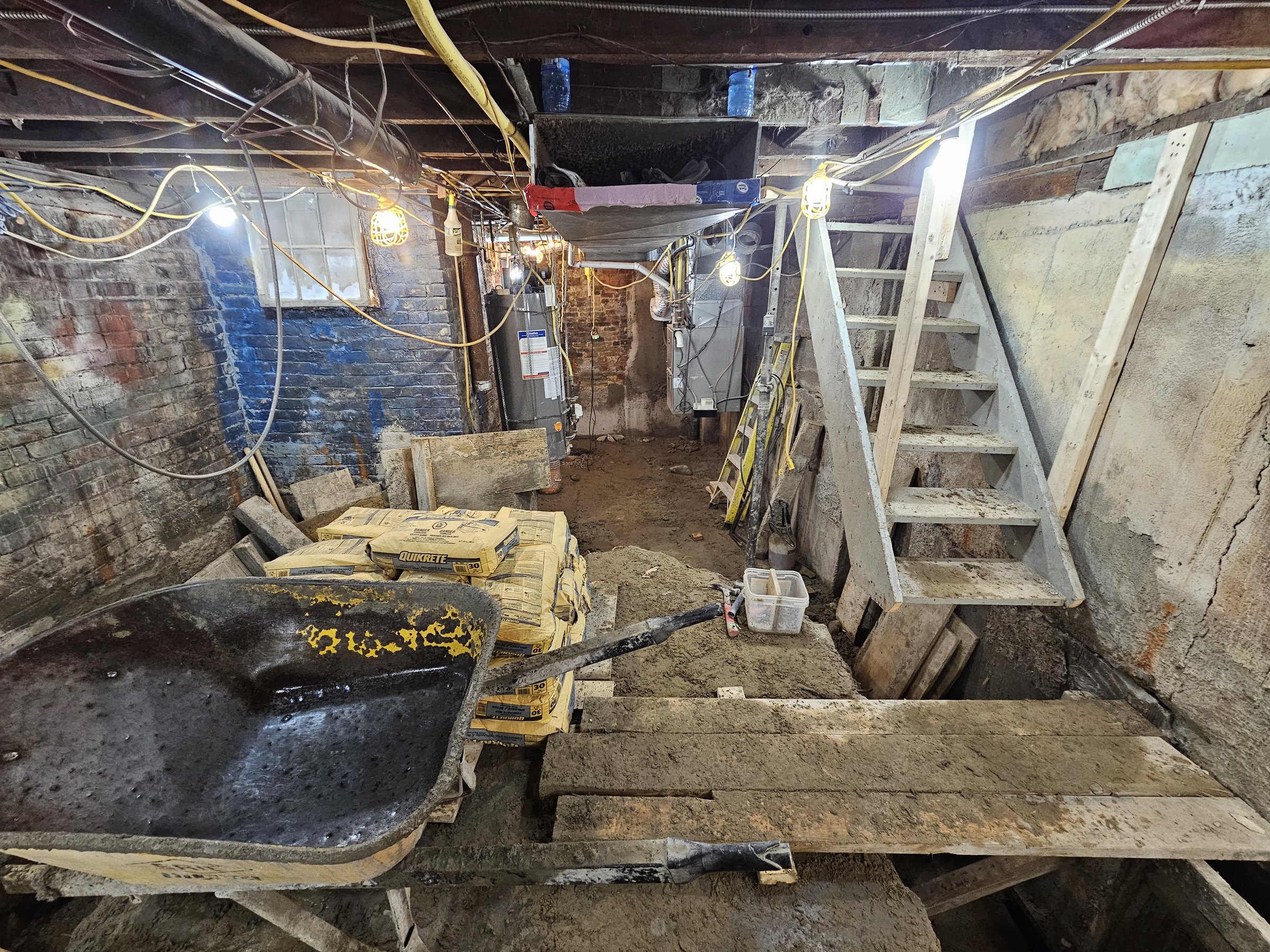 Basement underpinning — Dufferin Grove, Toronto
