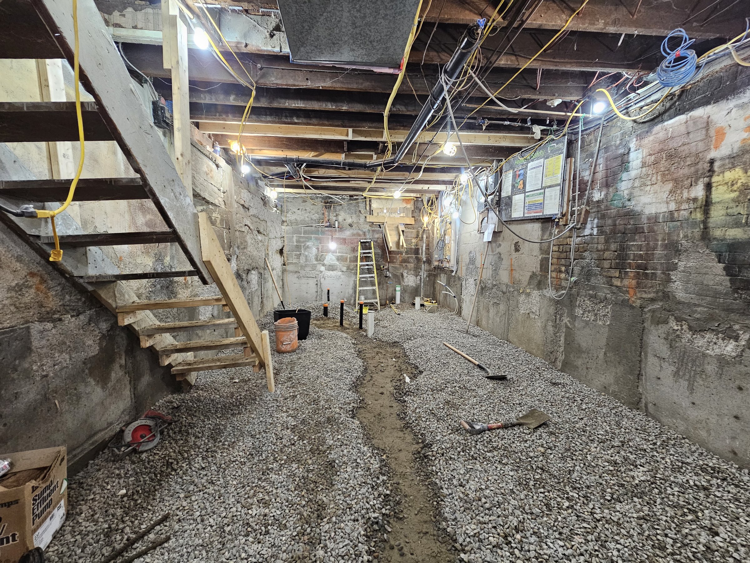 Basement underpinning — Dufferin Grove, Toronto