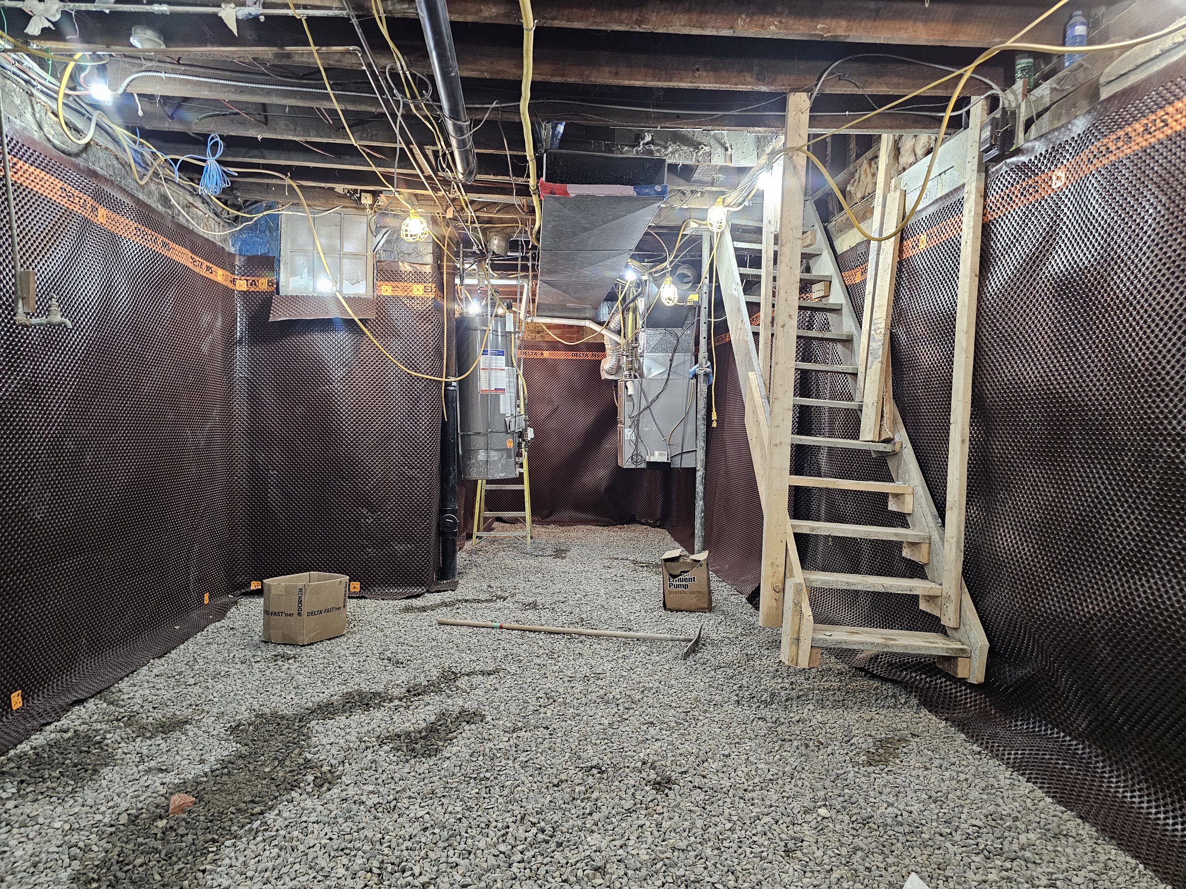 Basement underpinning — Dufferin Grove, Toronto