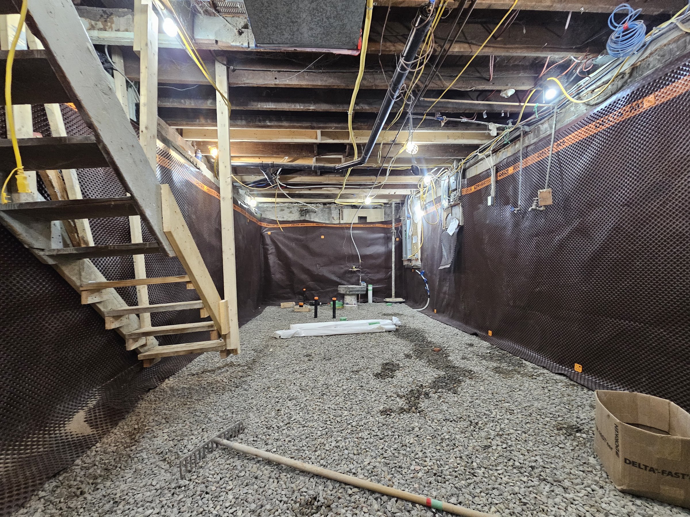 Basement underpinning — Dufferin Grove, Toronto