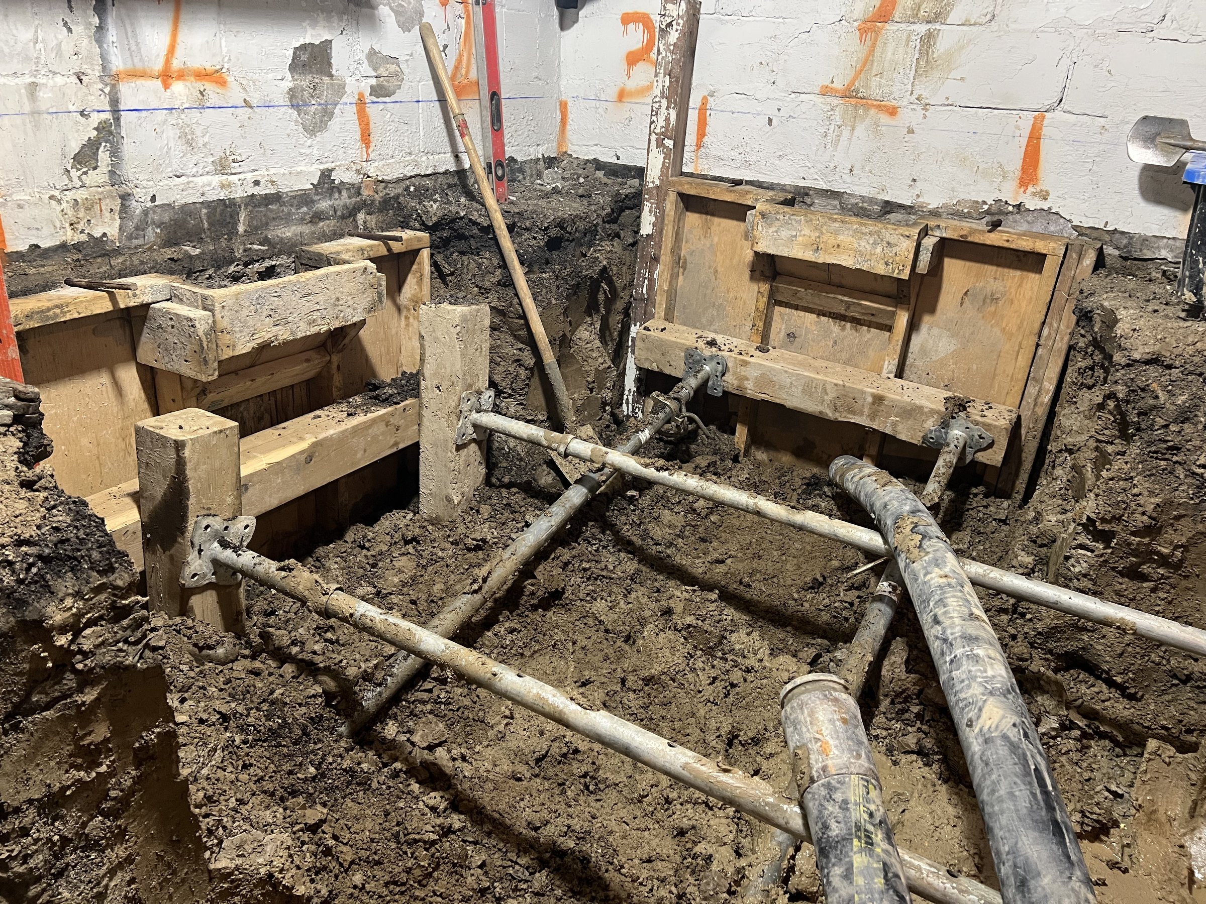 Basement underpinning — New Toronto
