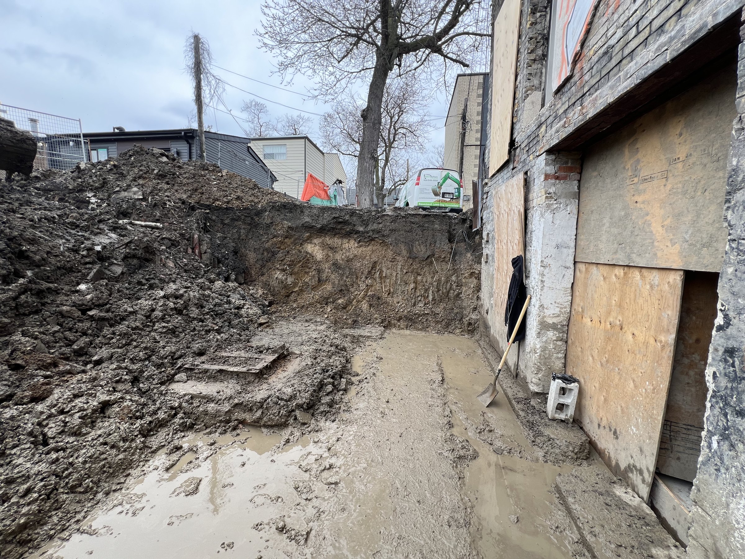 Basement underpinning — New Toronto