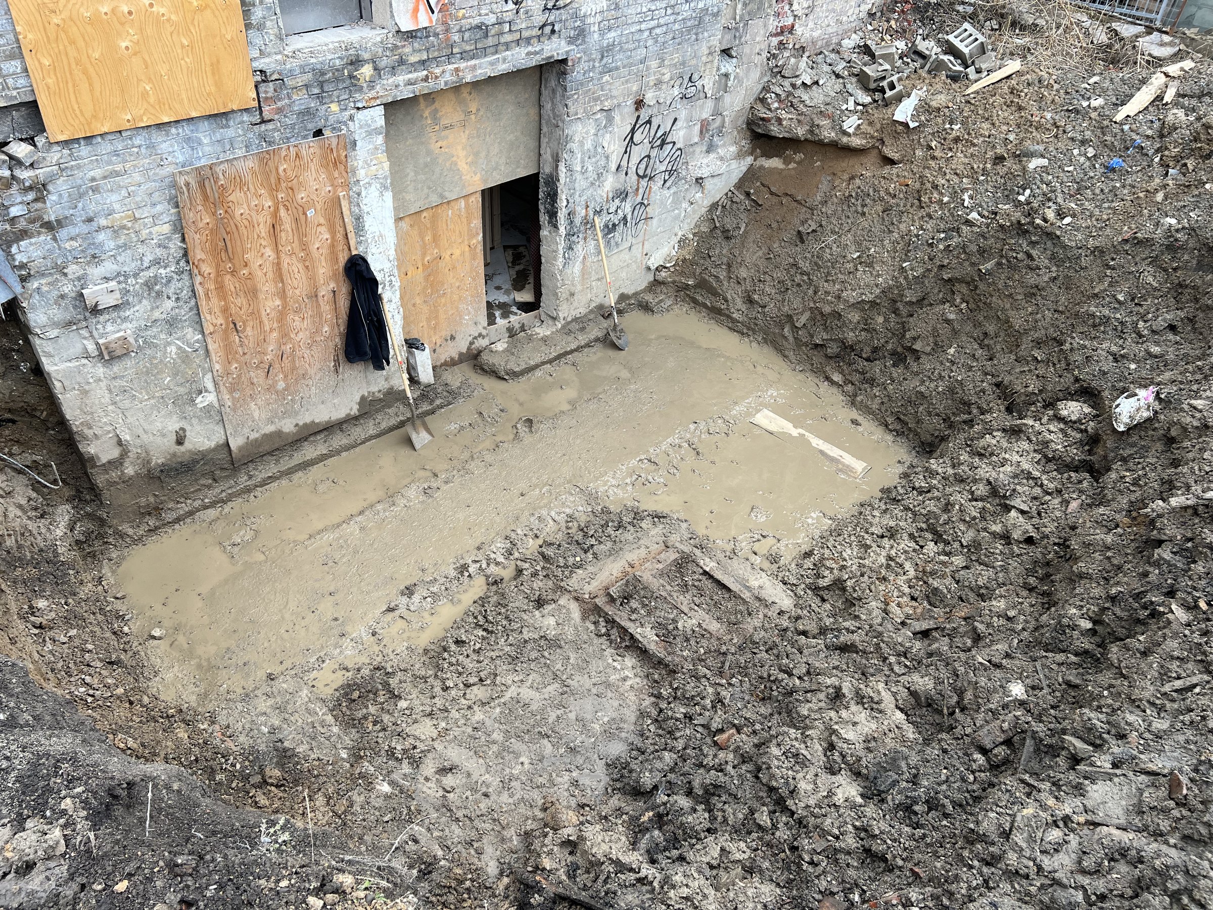 Basement underpinning — New Toronto