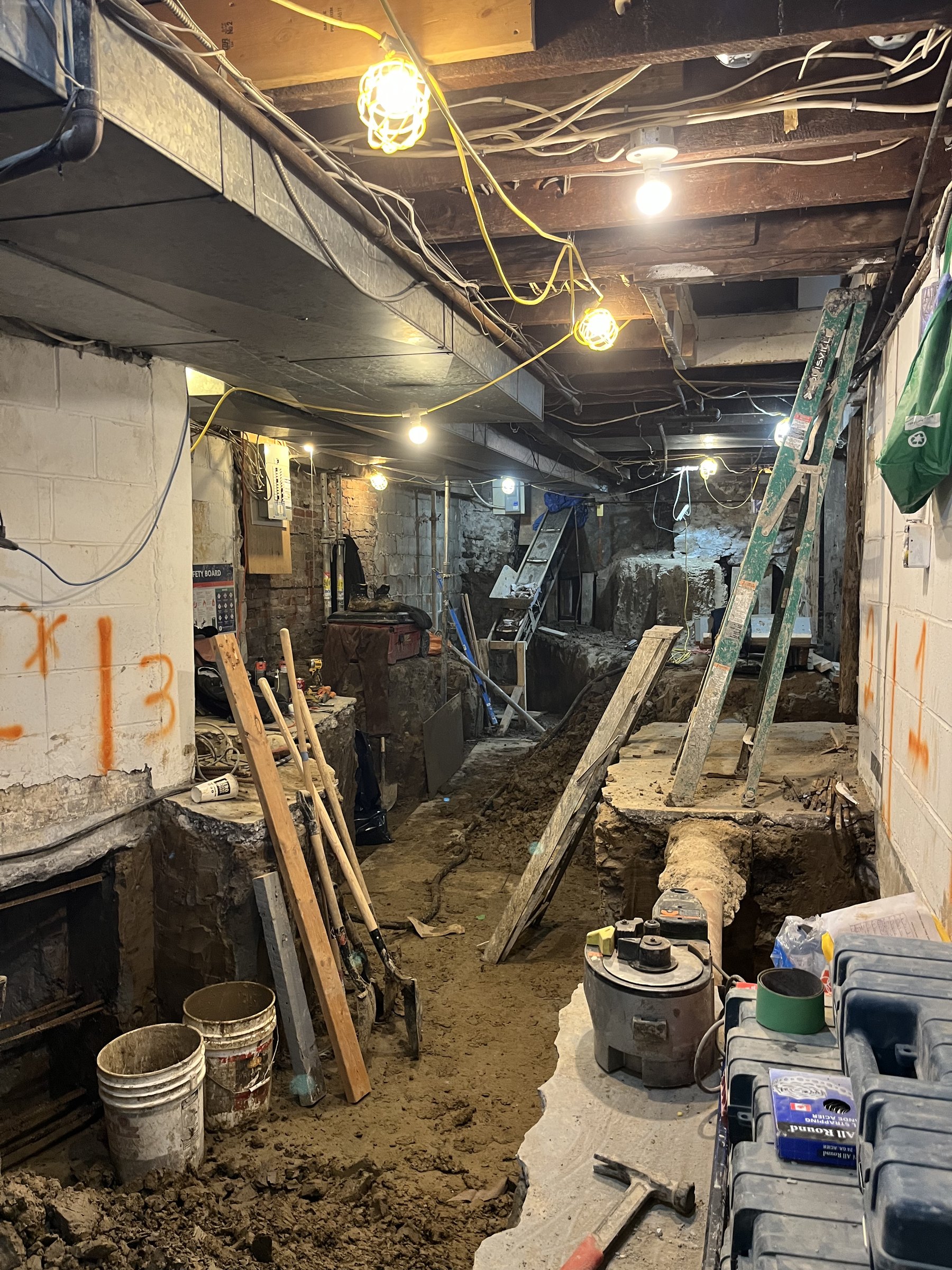Basement underpinning — King West, Toronto