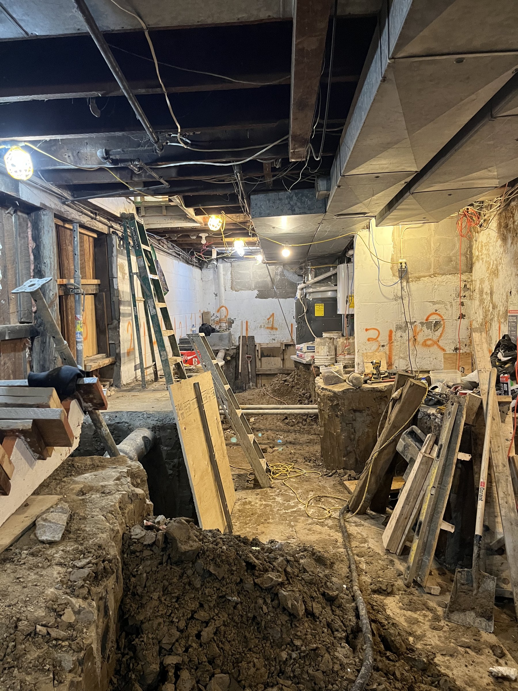 Basement underpinning — King West, Toronto