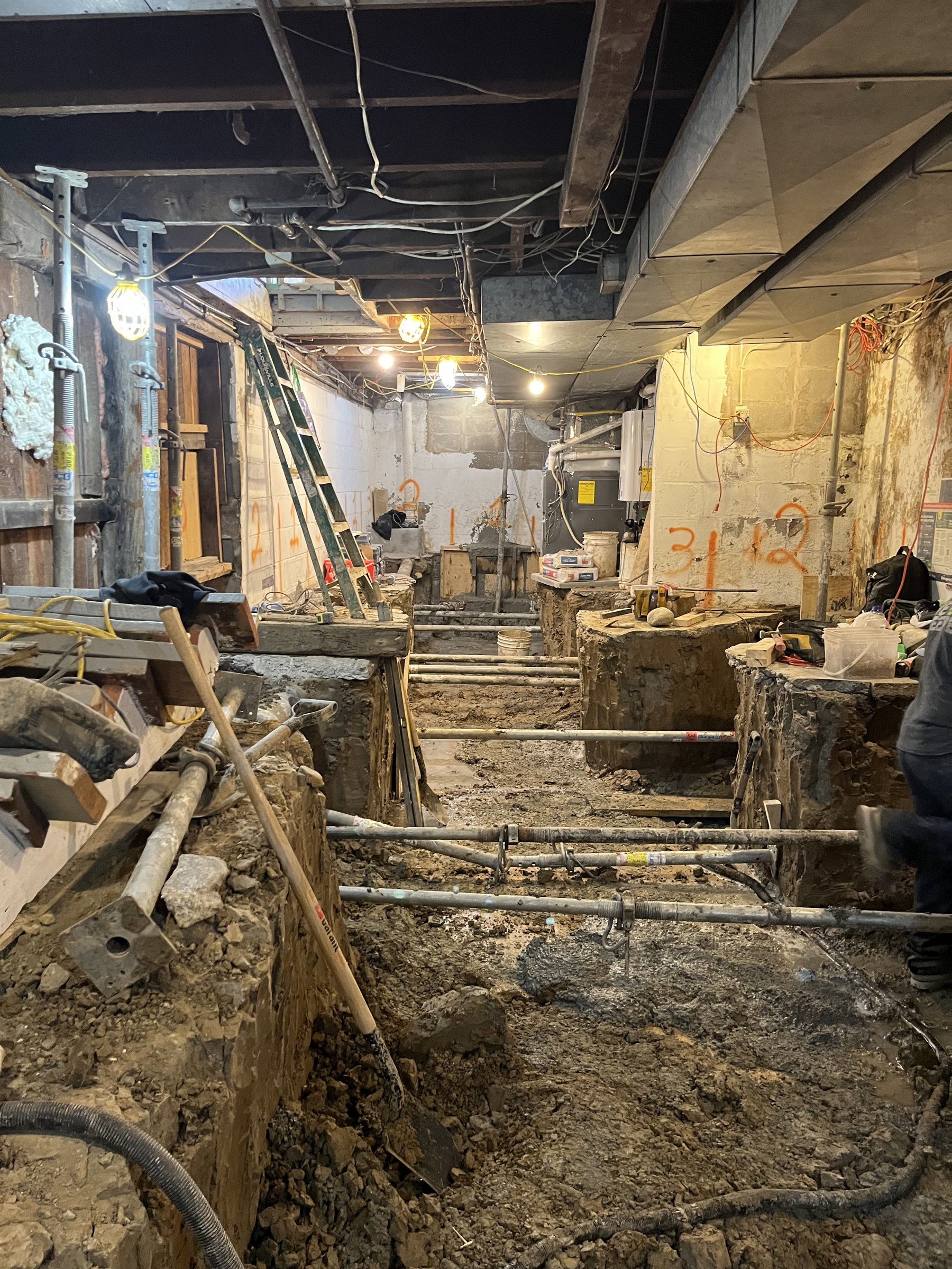 Basement underpinning — King West, Toronto