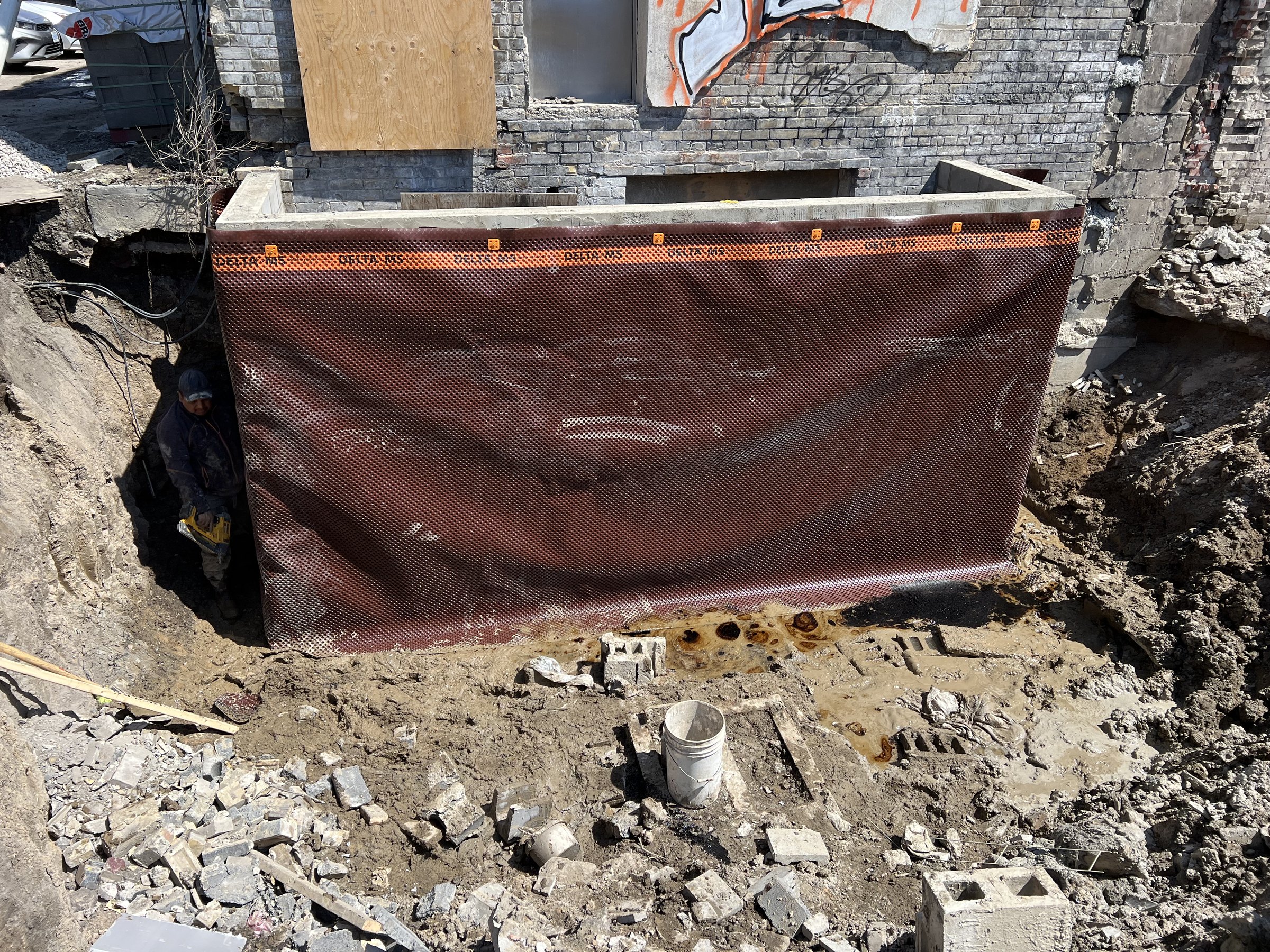 Basement underpinning — New Toronto