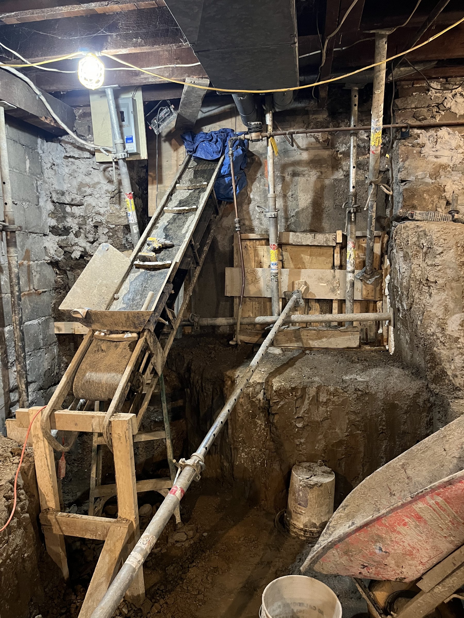 Basement underpinning — King West, Toronto