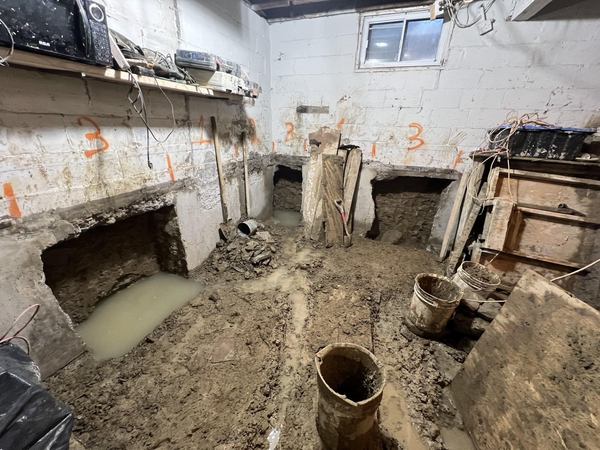 Basement underpinning — New Toronto