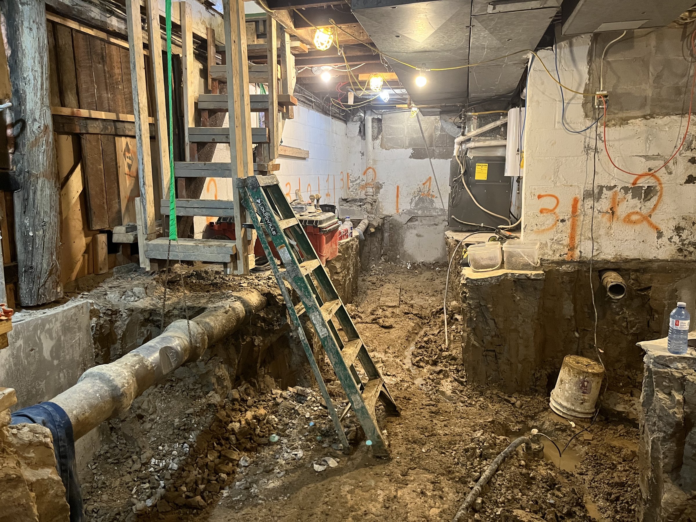 Basement underpinning — King West, Toronto