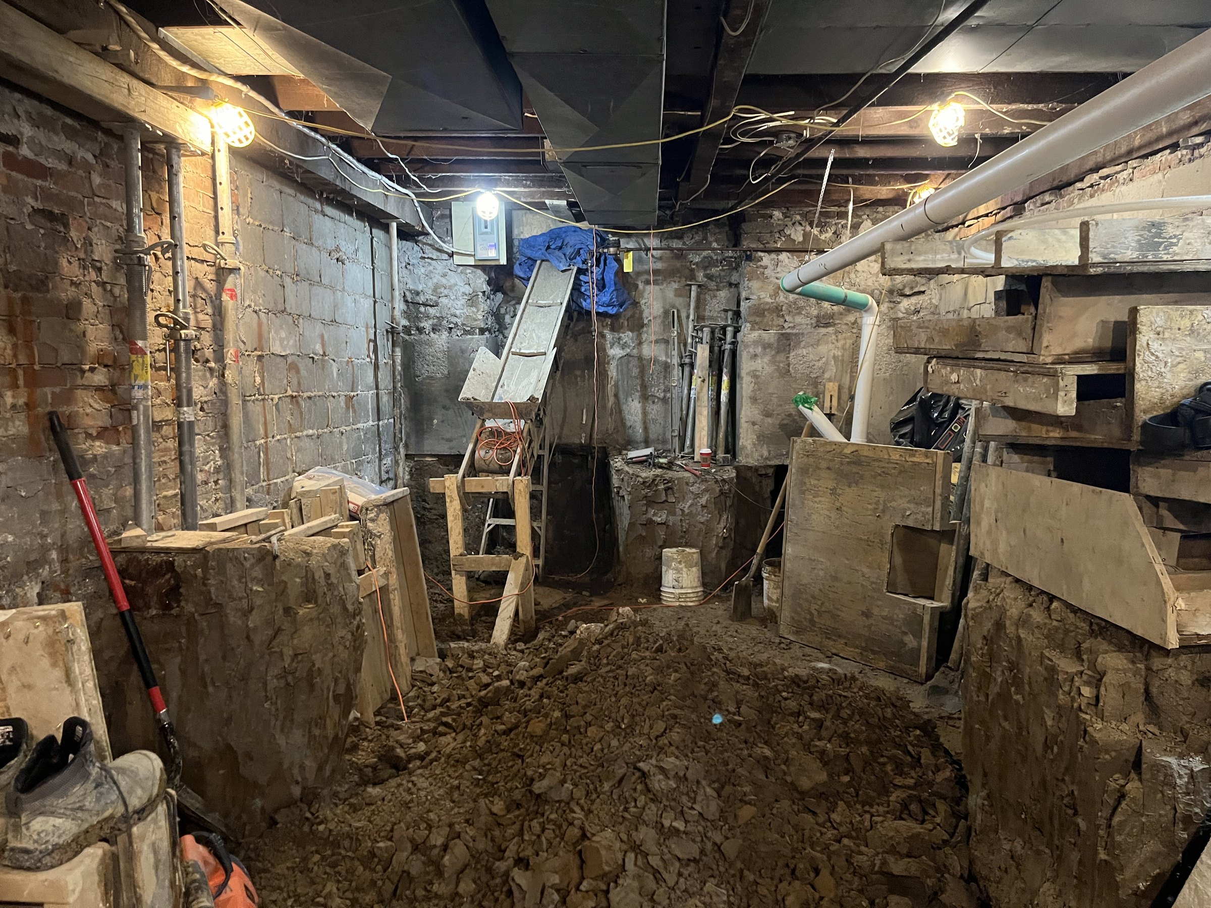Basement underpinning — King West, Toronto