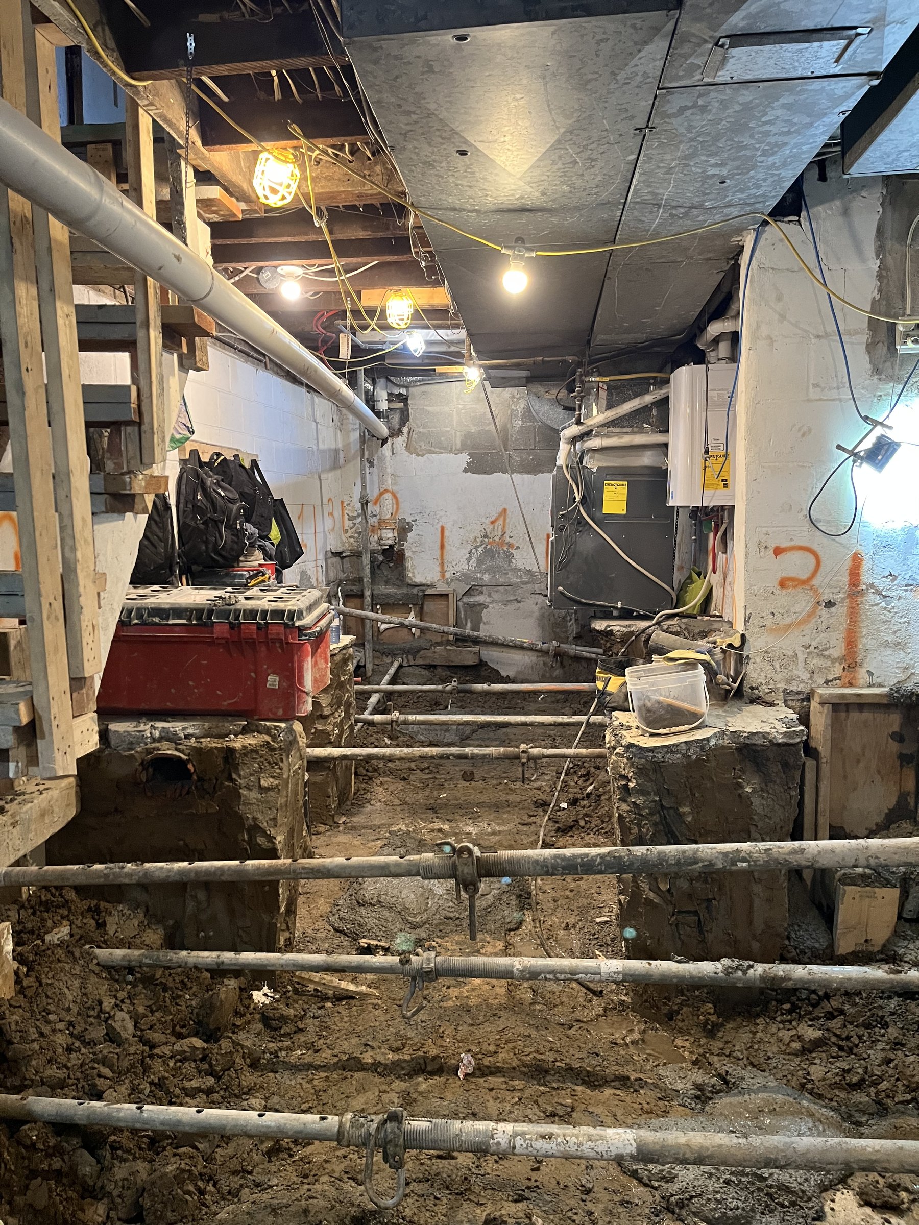 Basement underpinning — King West, Toronto