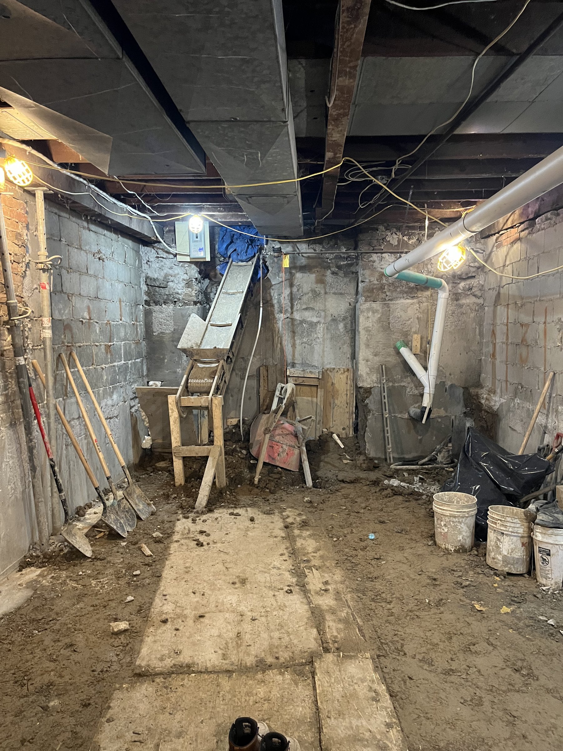 Basement underpinning — King West, Toronto