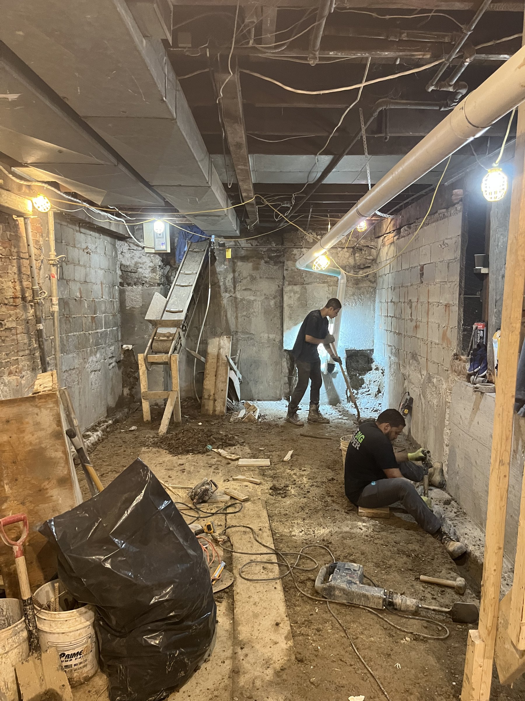 Basement underpinning — King West, Toronto