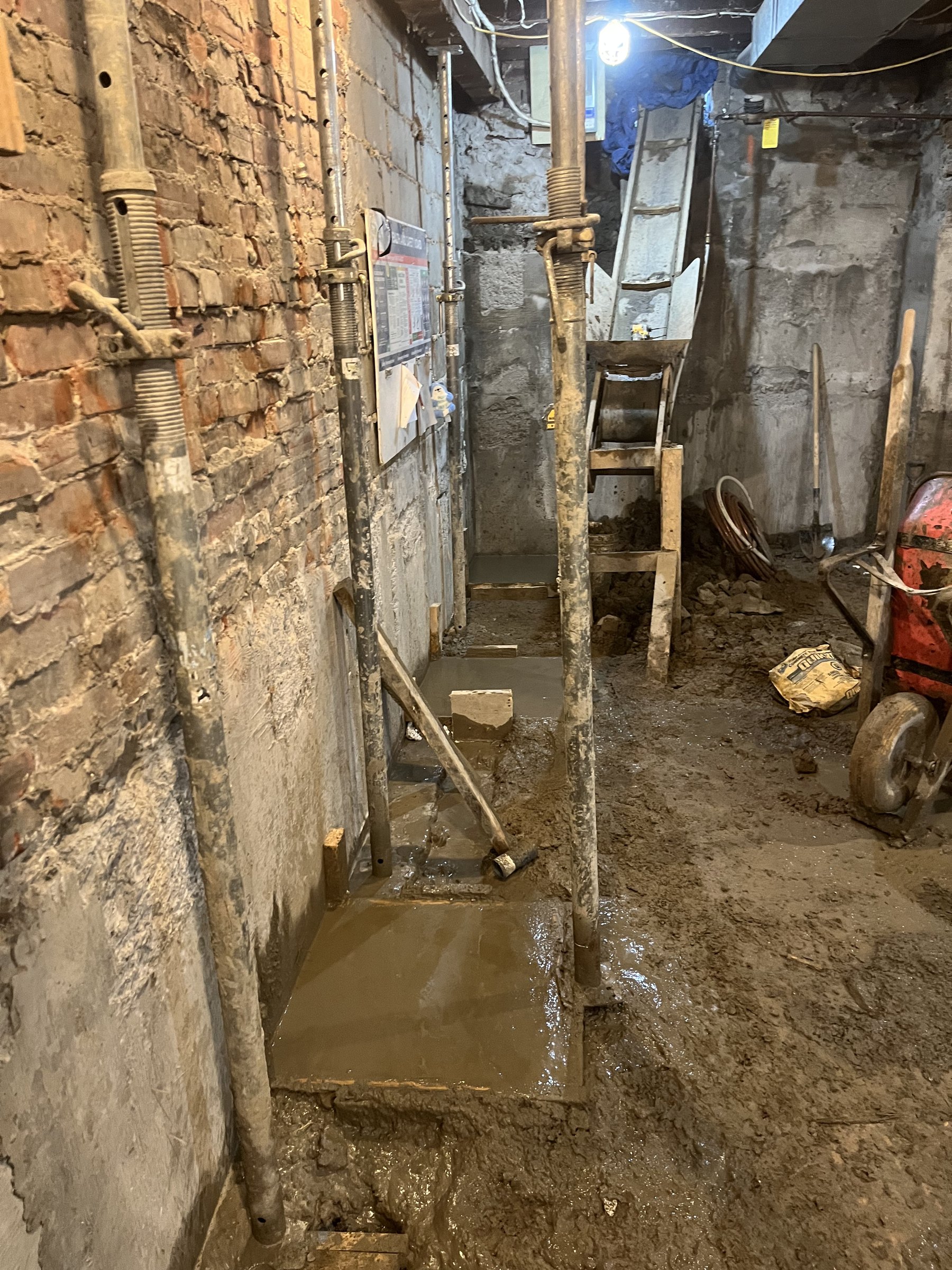 Basement underpinning — King West, Toronto