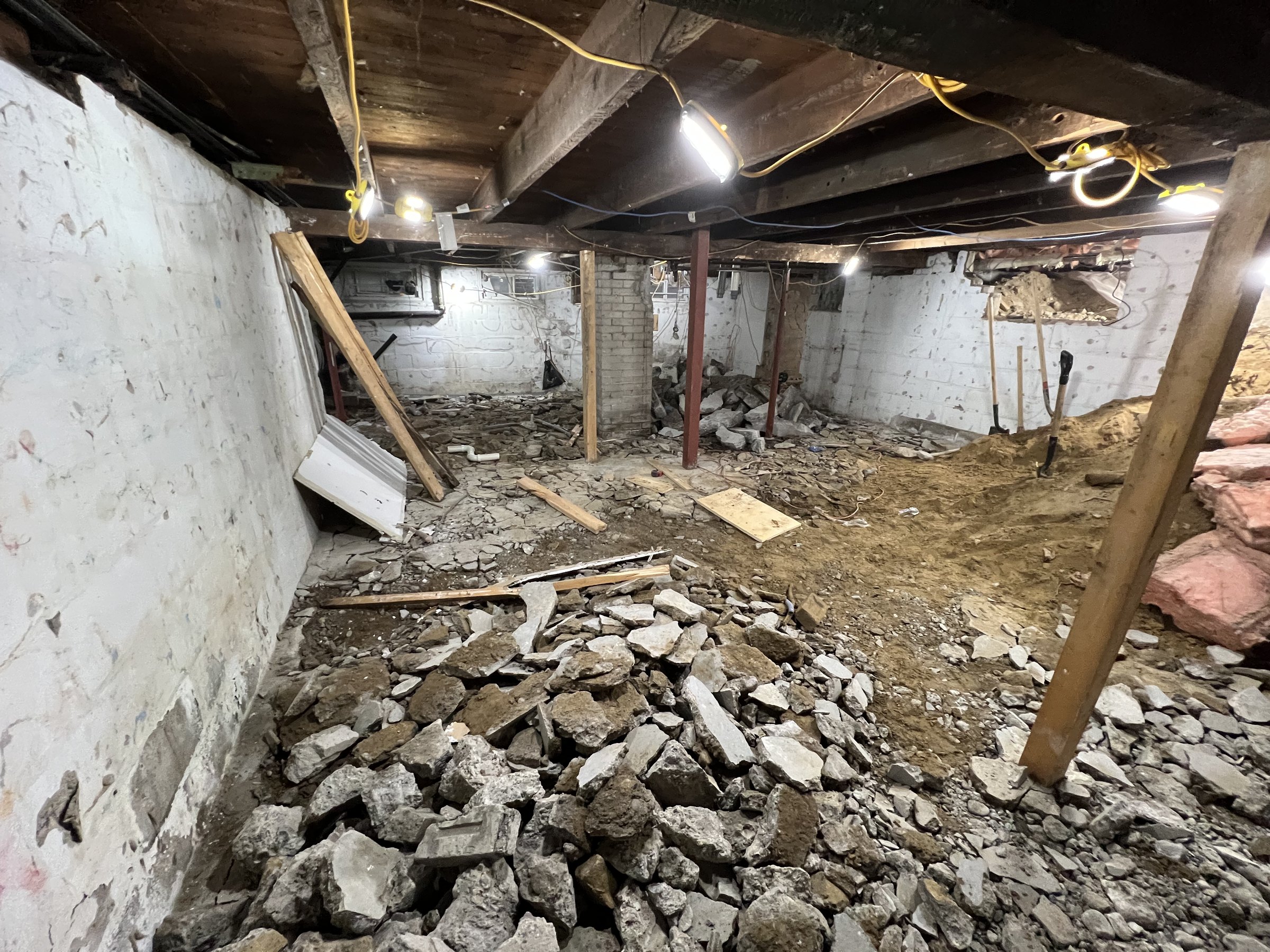 Basement underpinning — The Beaches, Toronto