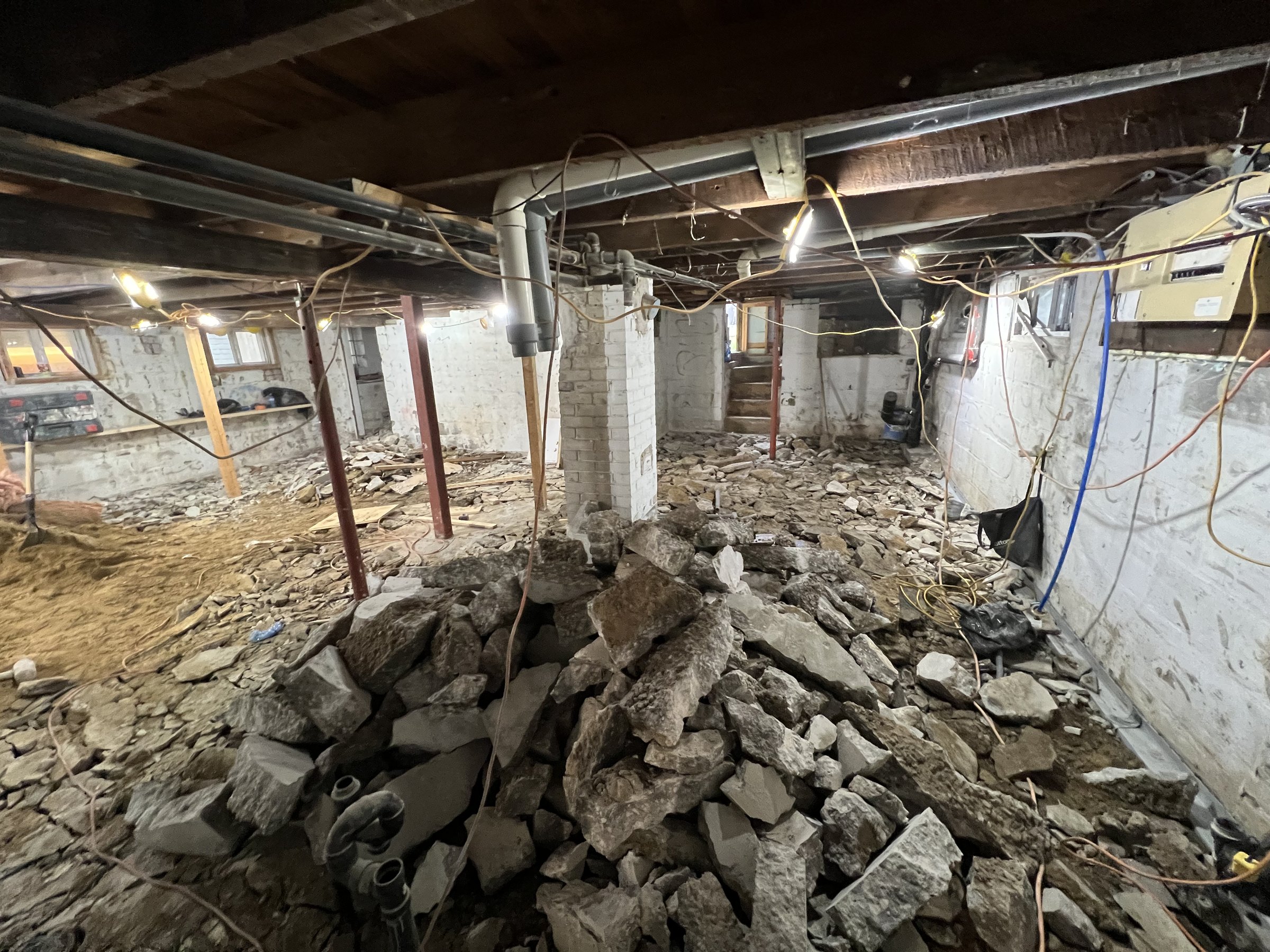 Basement underpinning — The Beaches, Toronto