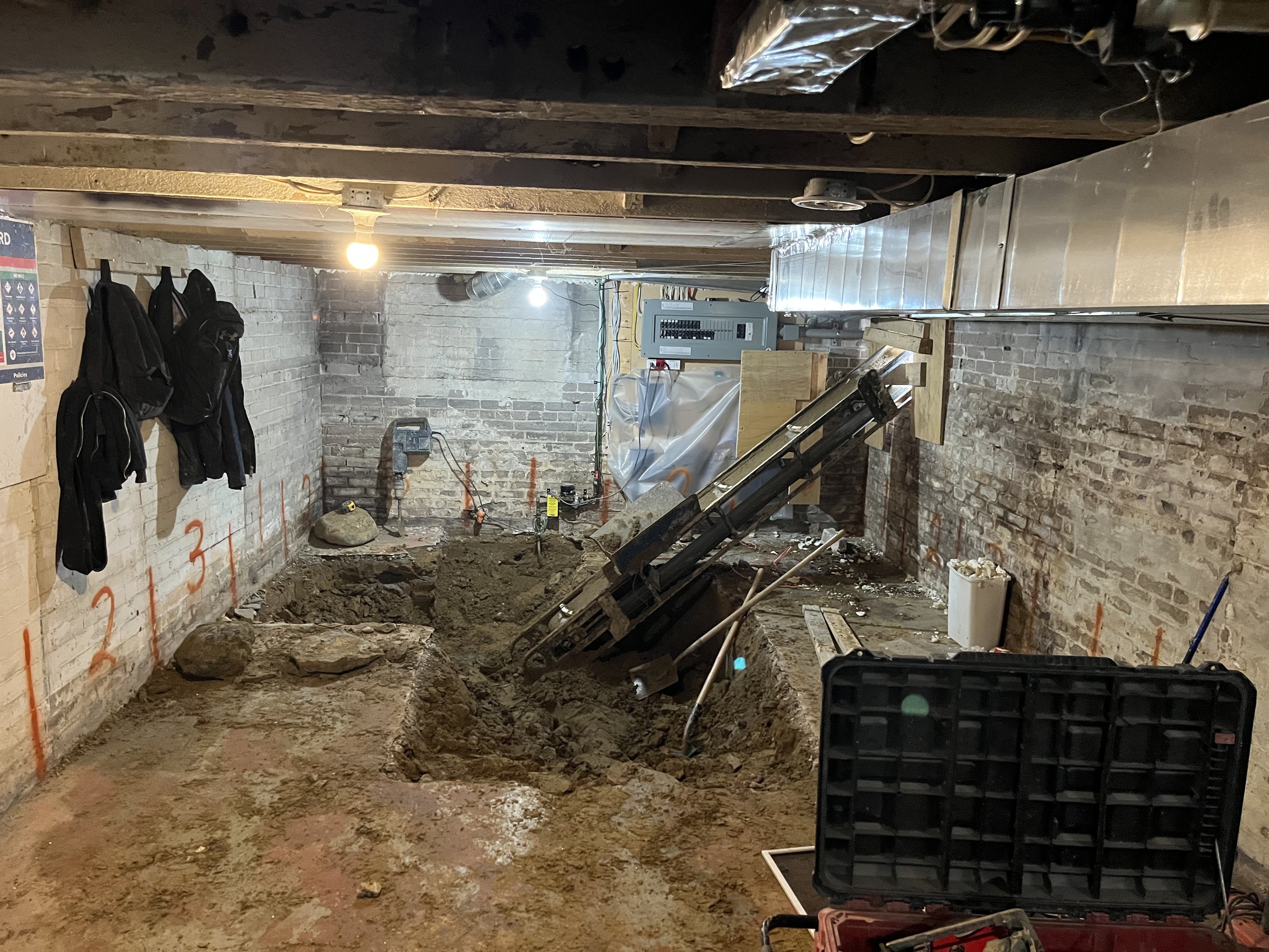 Basement underpinning — Broadview North, Toronto
