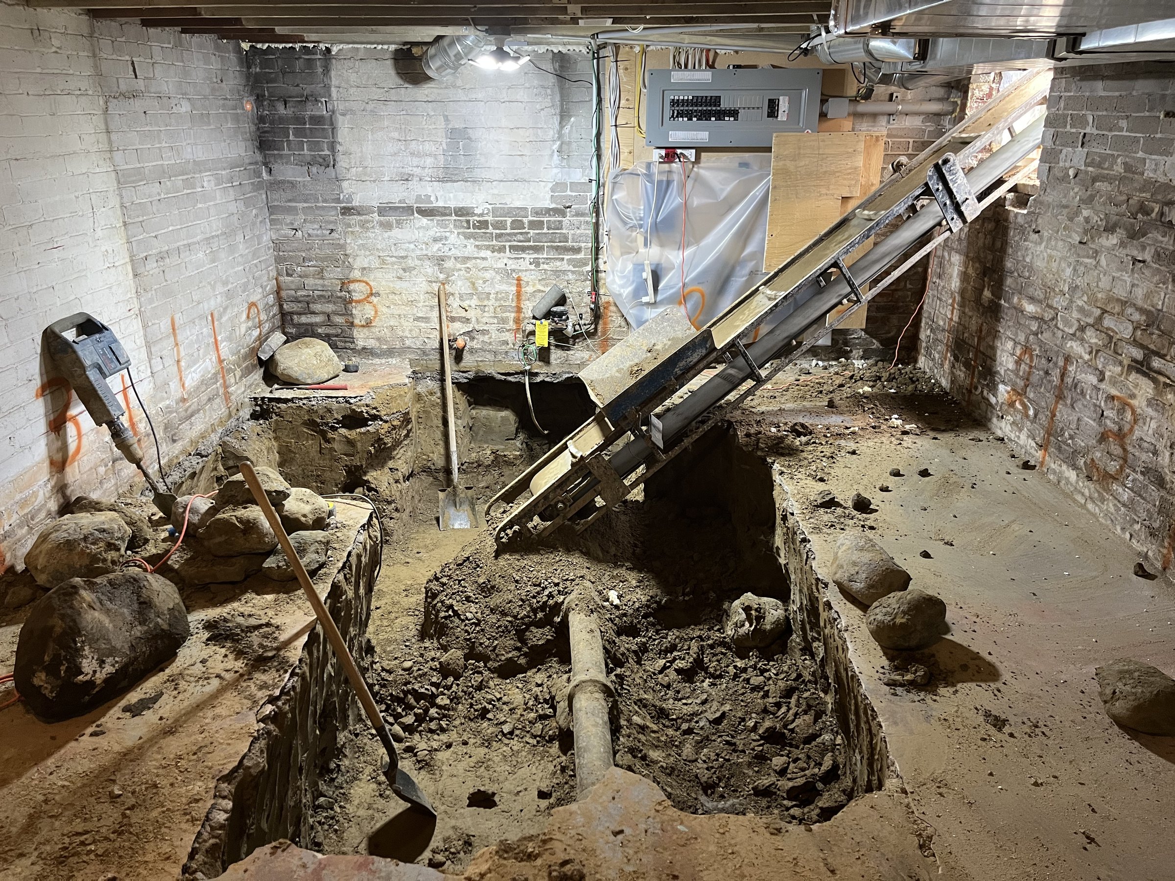 Basement underpinning — Broadview North, Toronto
