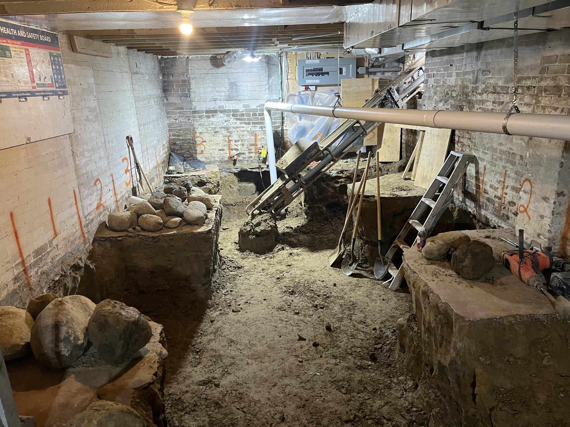Basement underpinning — Broadview North, Toronto