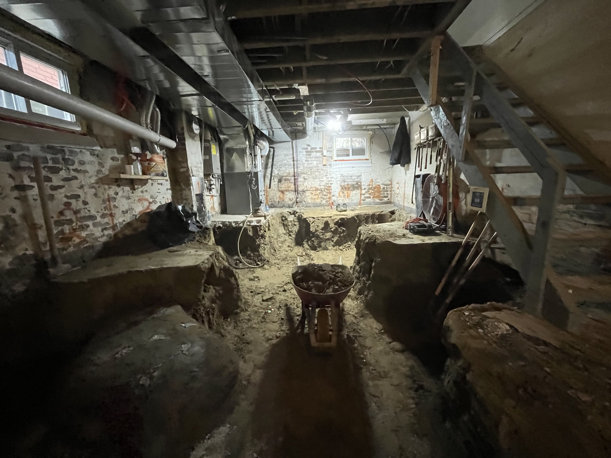 Basement underpinning — Broadview North, Toronto