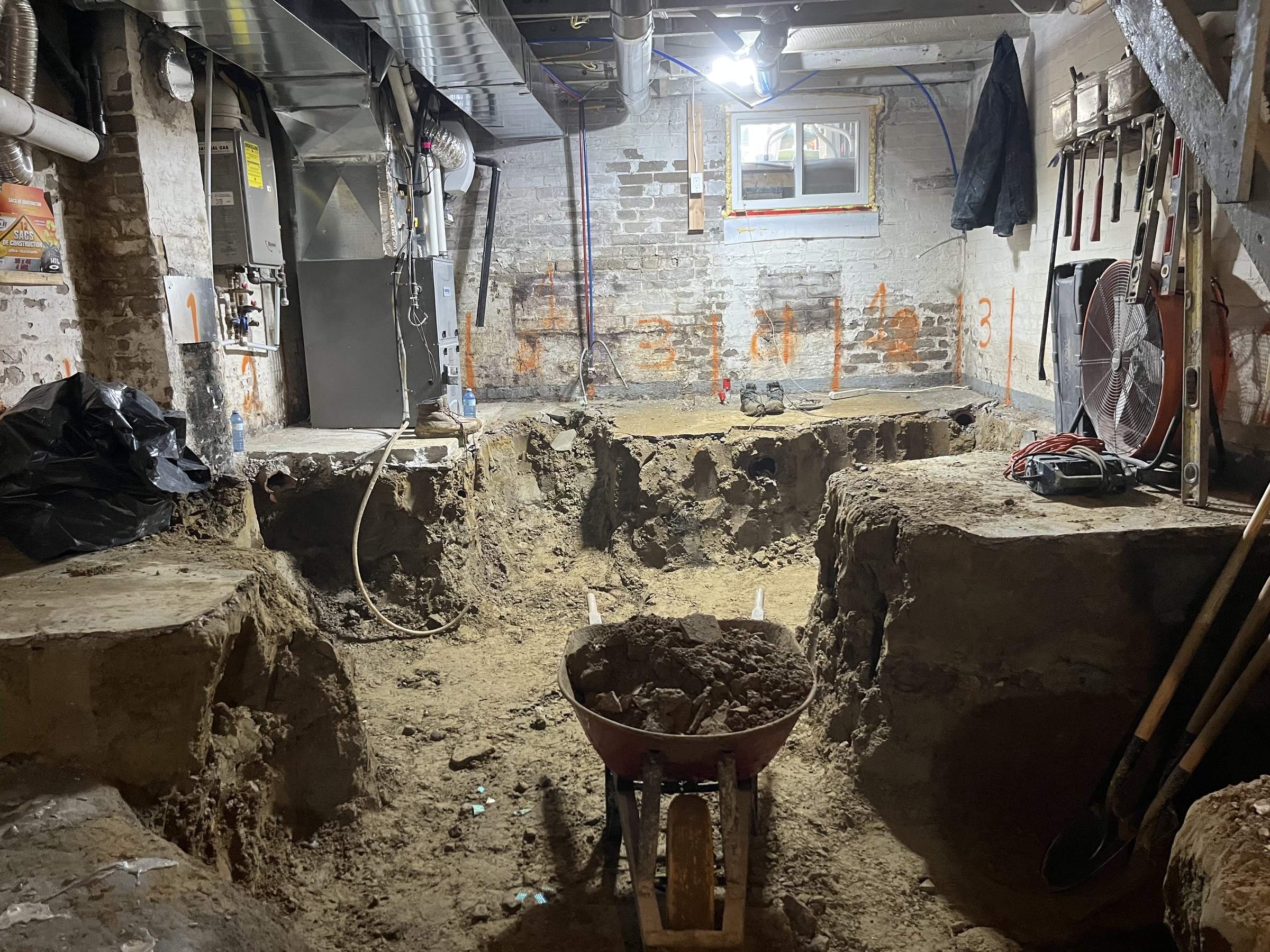 Basement underpinning — Broadview North, Toronto