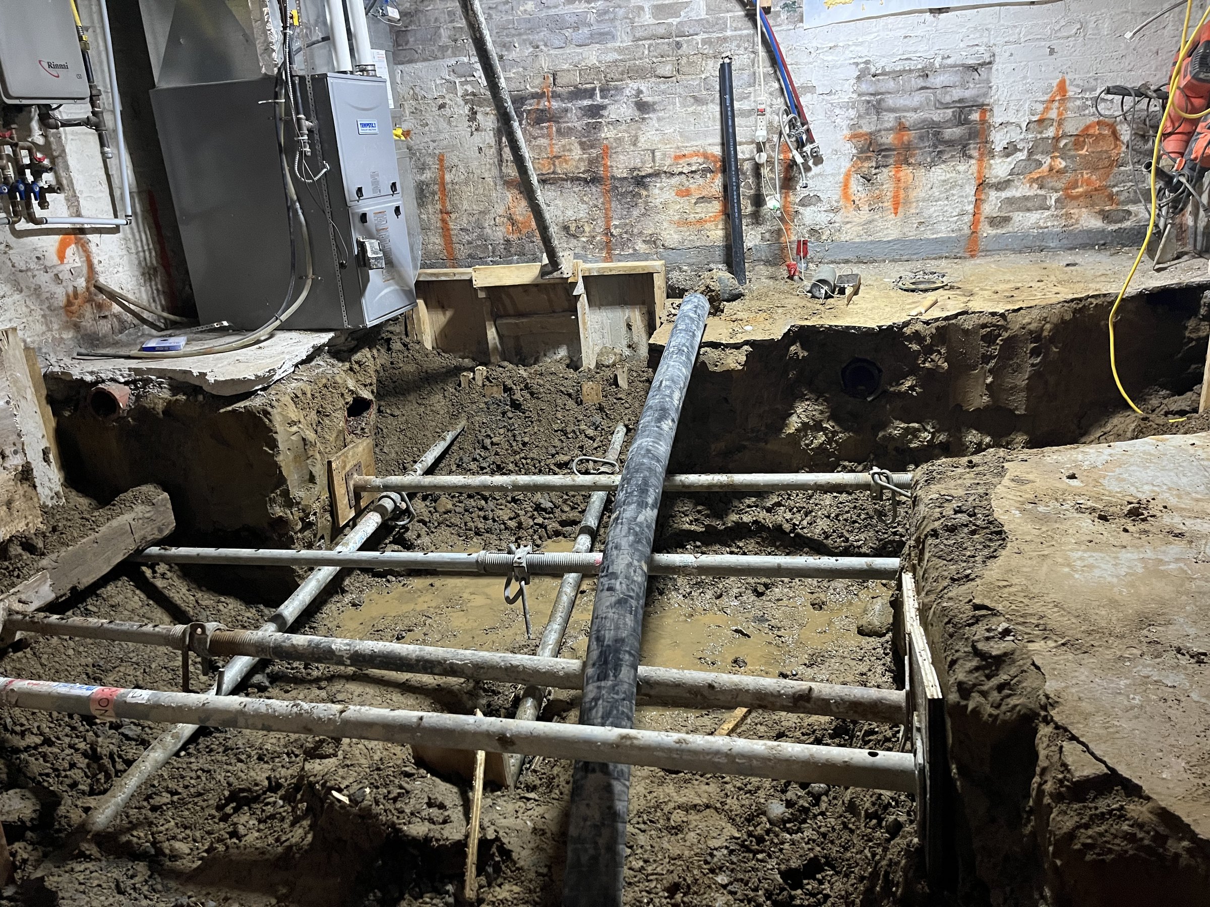 Basement underpinning — Broadview North, Toronto