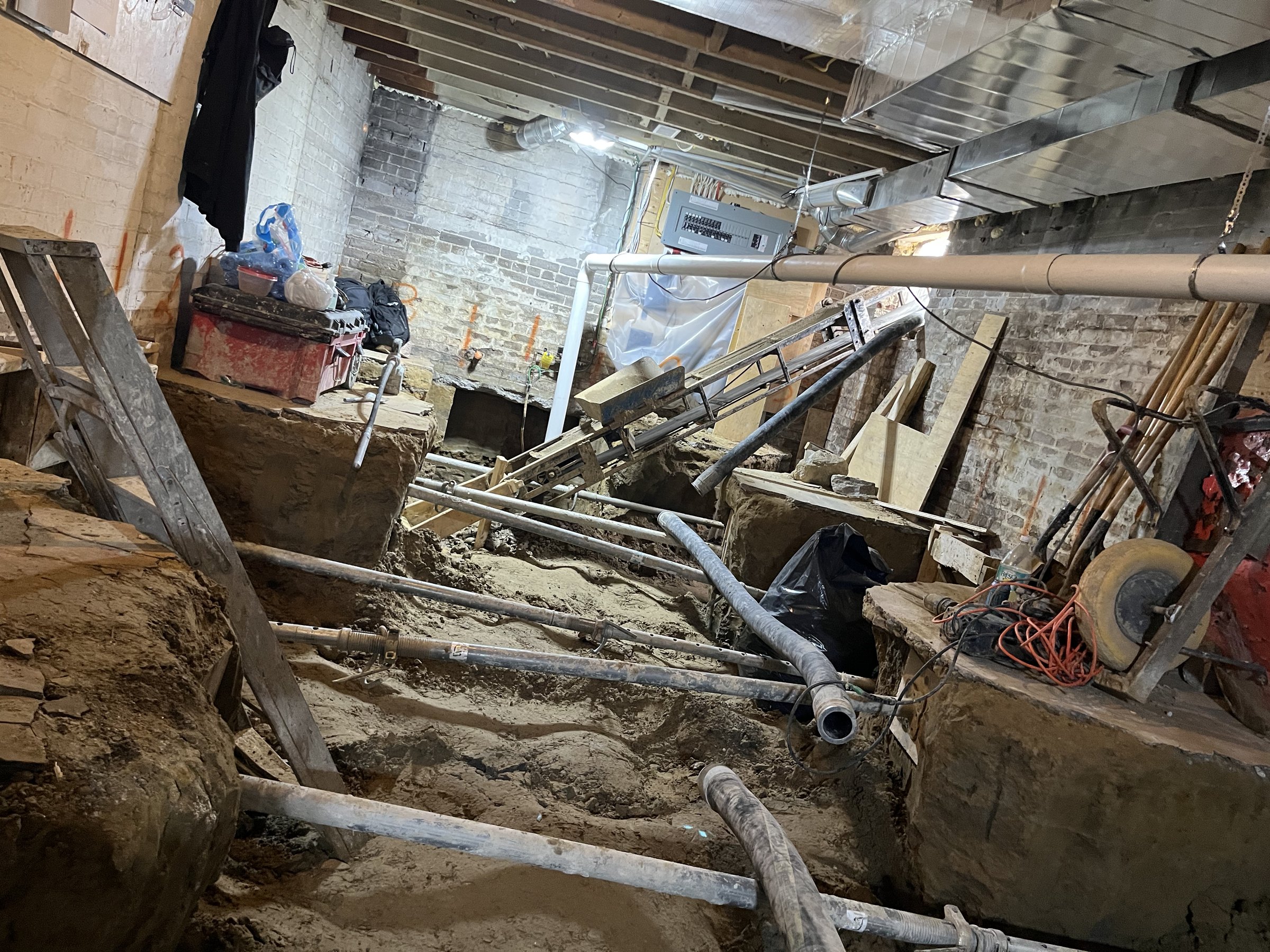 Basement underpinning — Broadview North, Toronto