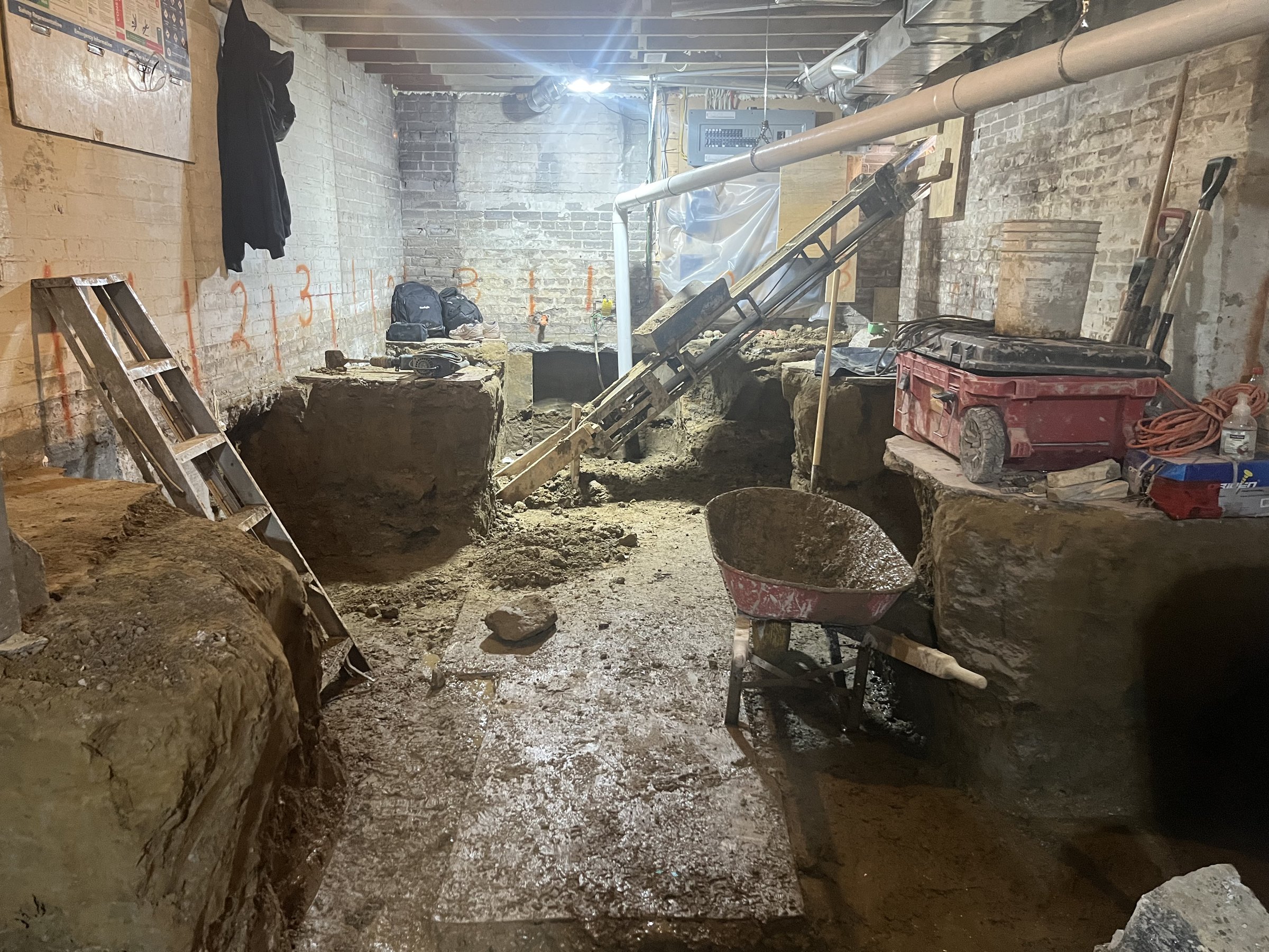 Basement underpinning — Broadview North, Toronto