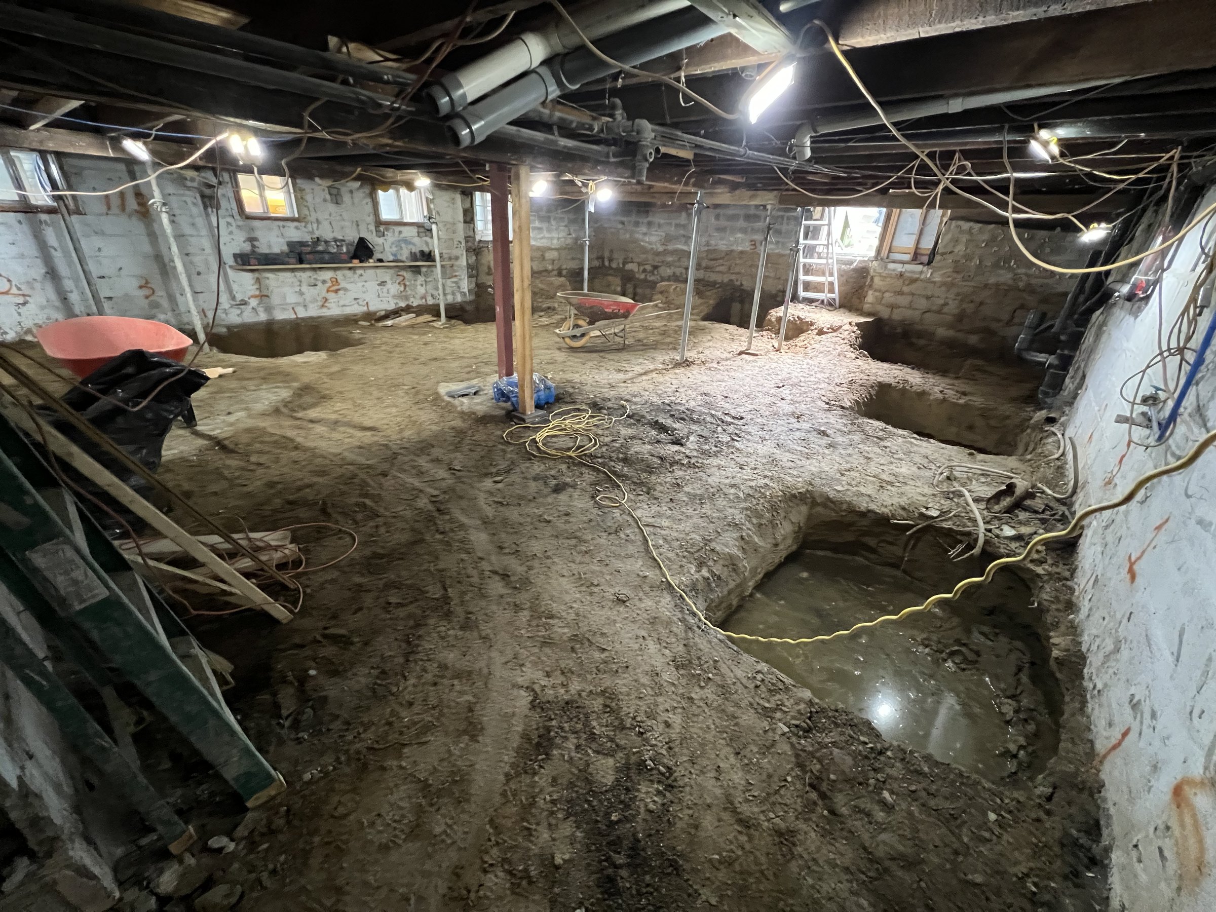 Basement underpinning — The Beaches, Toronto