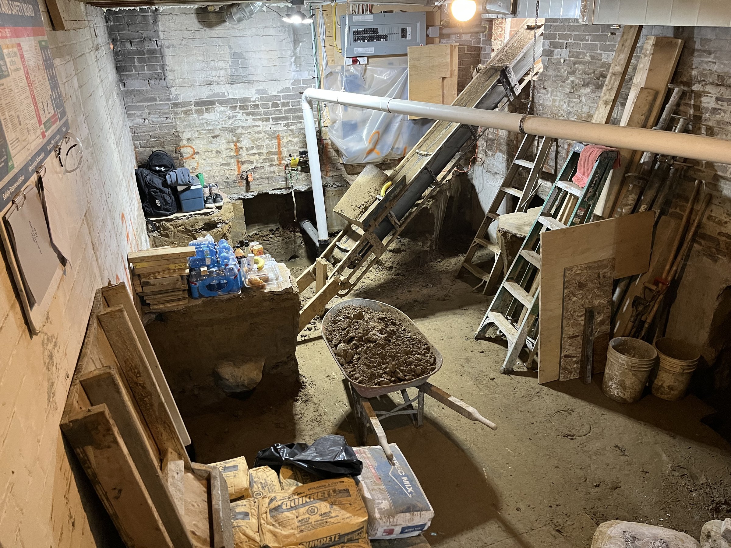 Basement underpinning — Broadview North, Toronto
