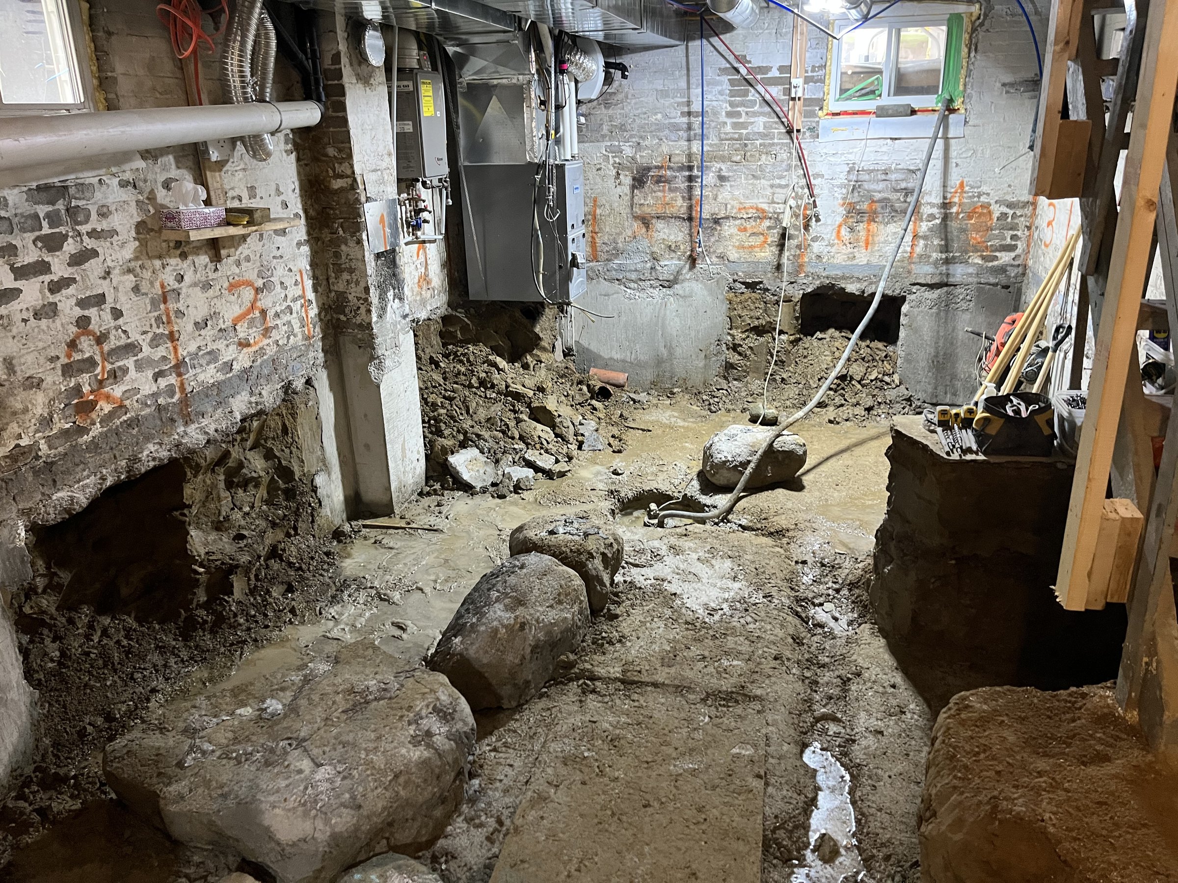 Basement underpinning — Broadview North, Toronto