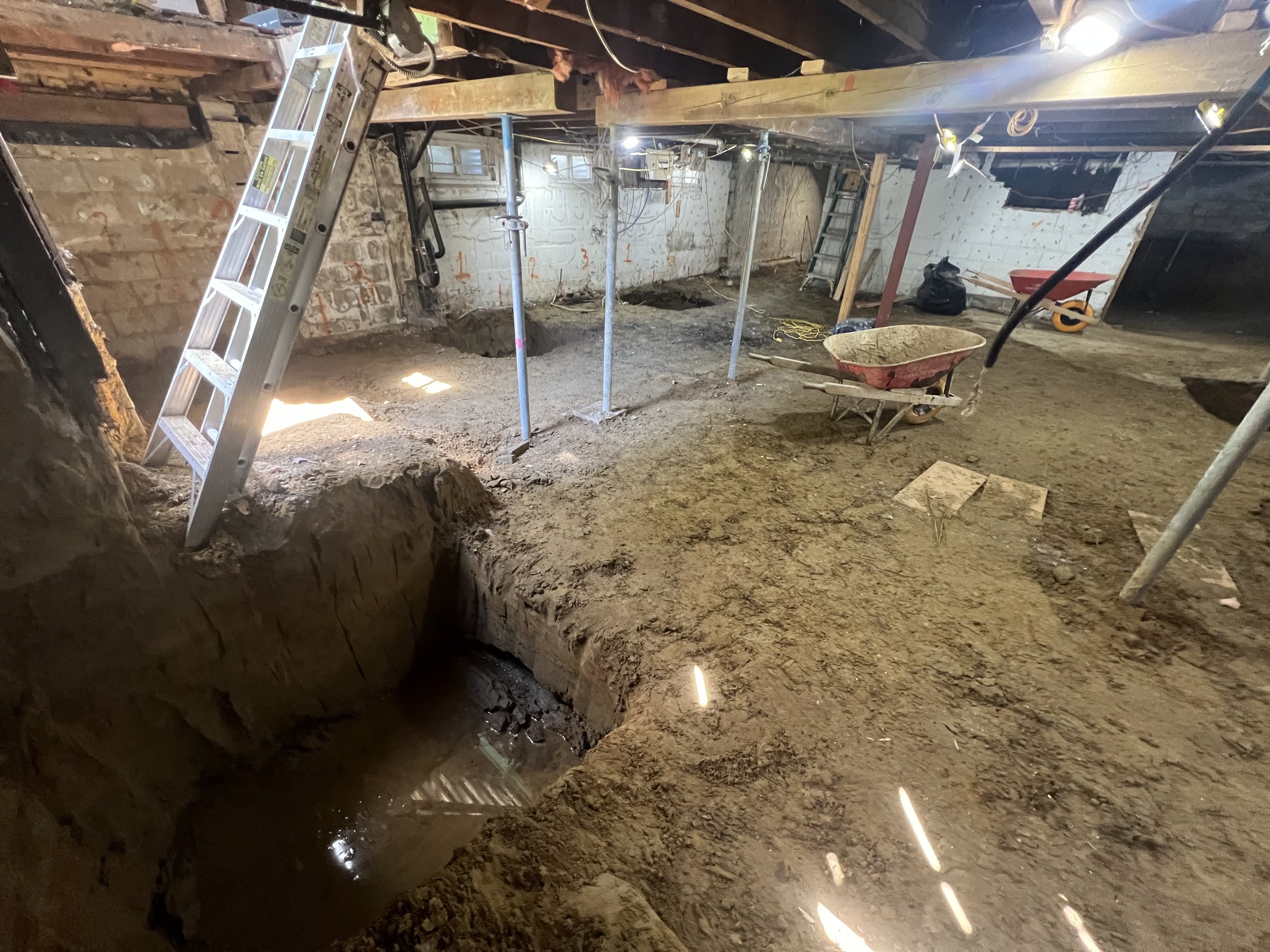 Basement underpinning — The Beaches, Toronto