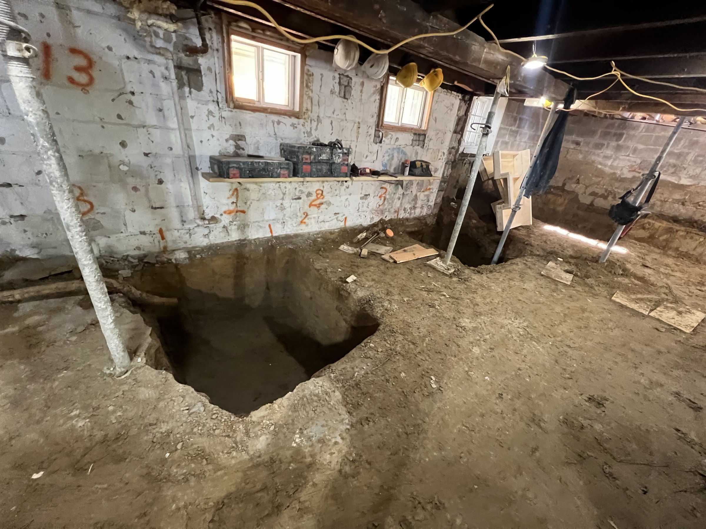 Basement underpinning — The Beaches, Toronto