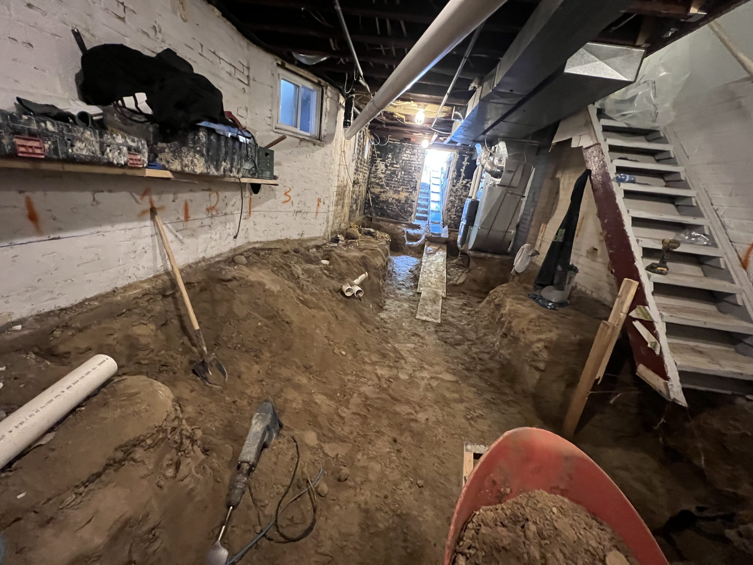 Basement underpinning — Blake-Jones, Toronto