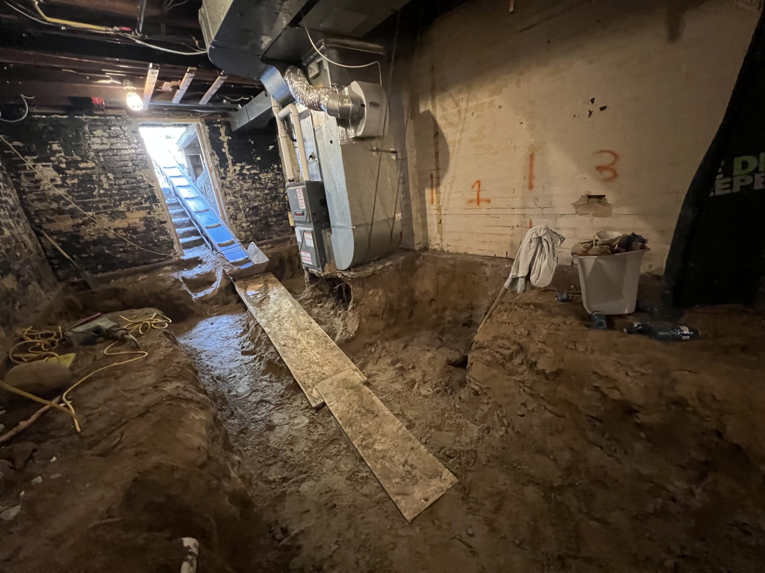 Basement underpinning — Blake-Jones, Toronto